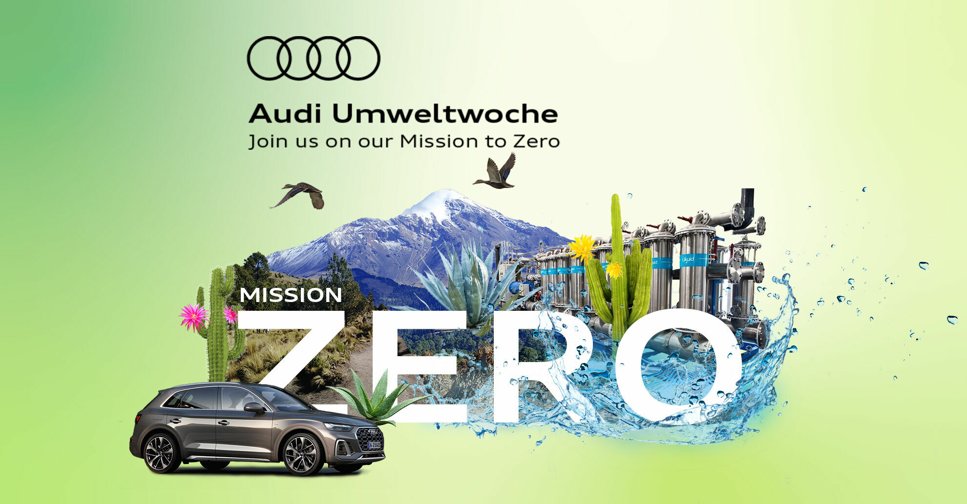 Unter dem Motto „Join us on our mission to zero” richtet Audi vom 19. bis 23. Juli 2021 die „Audi Umweltwoche“ aus.