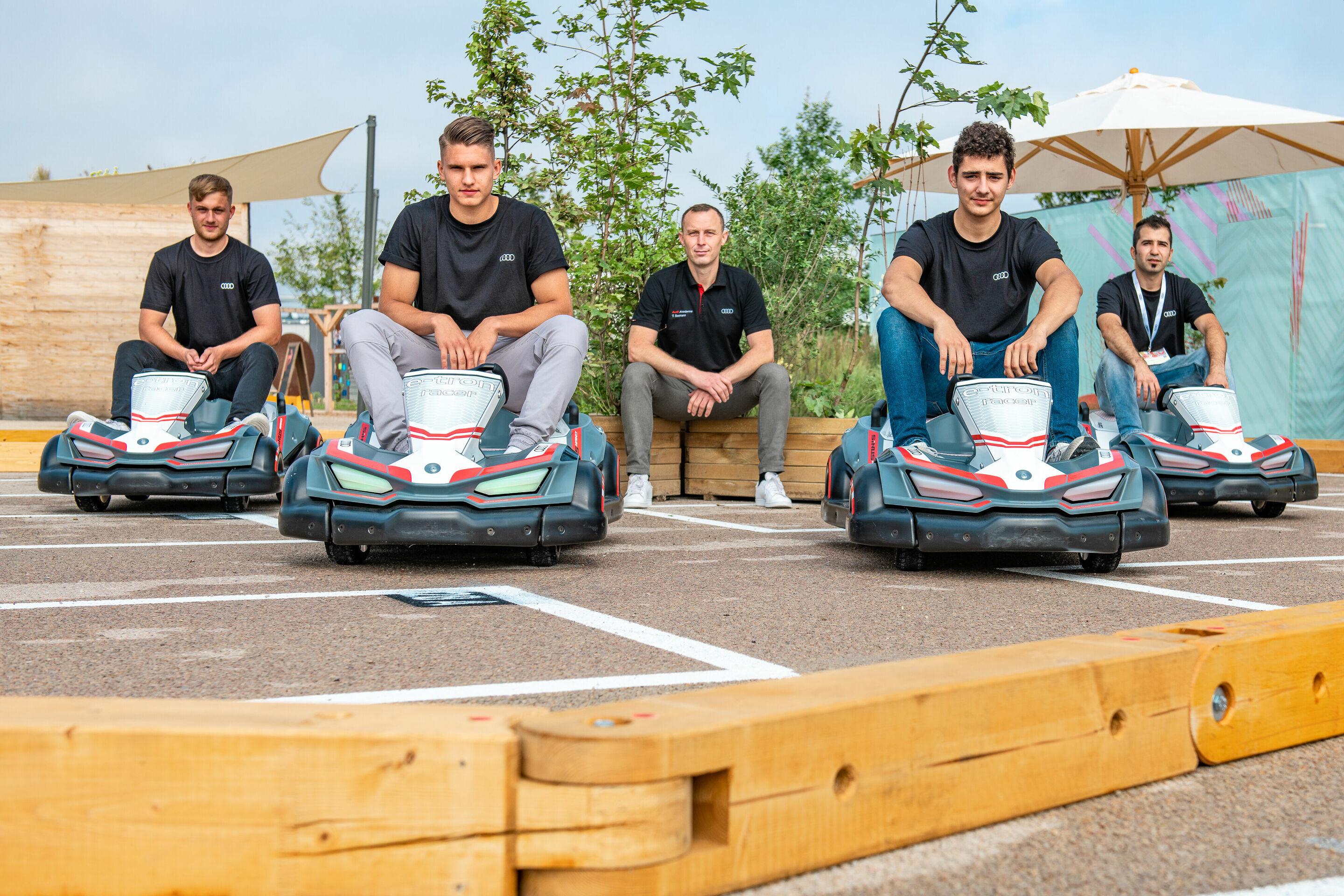 Sustainable and dynamic: Audi trainees presenting environmental ideas at State Garden Show in Ingolstadt