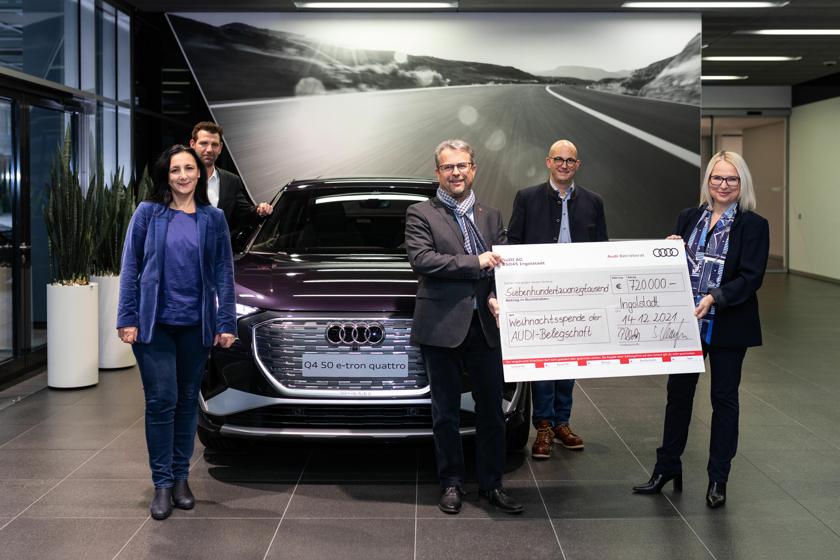 Christmas donation: Audi’s staff is donating €720,000 to regional organizations