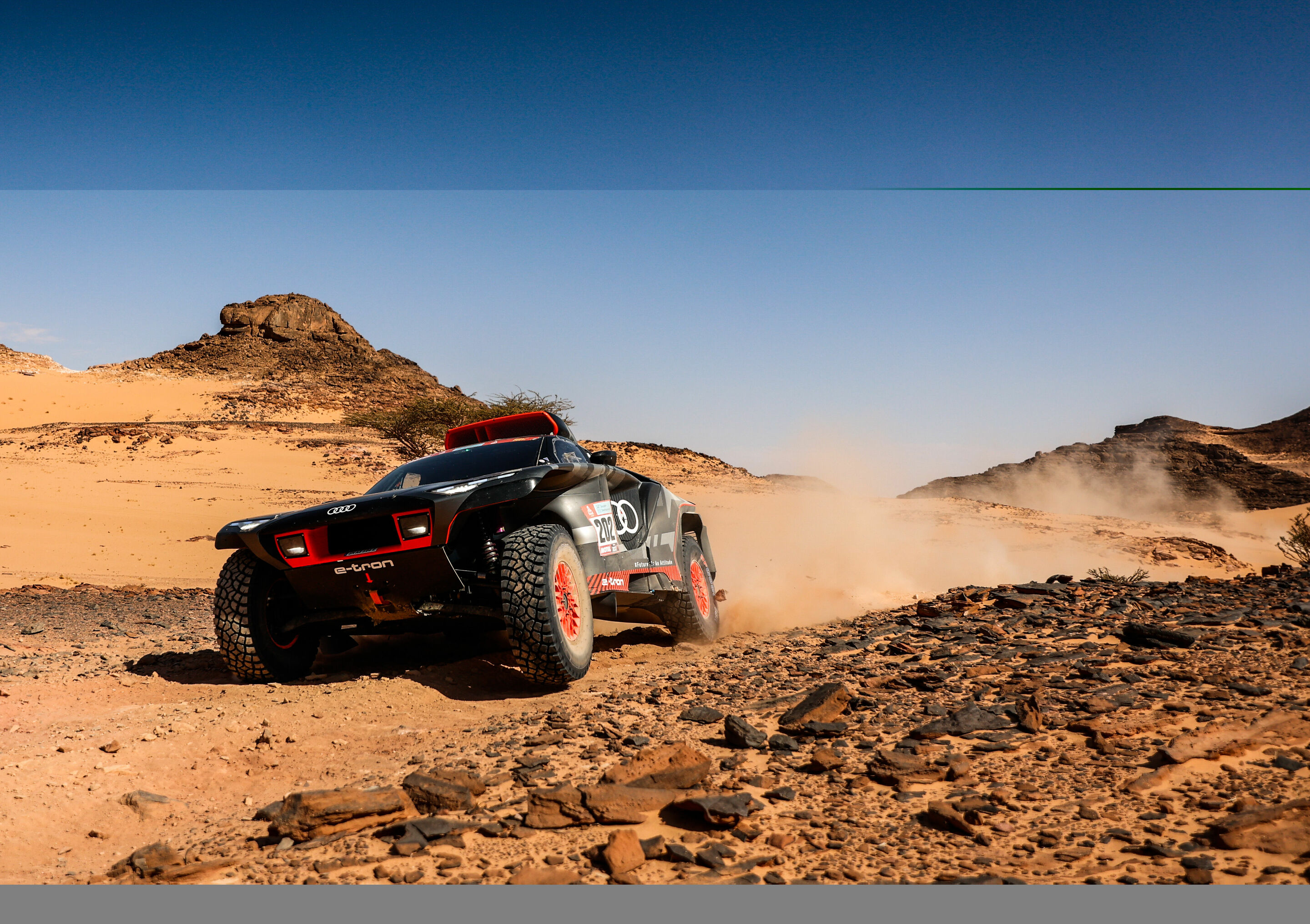 Dakar Rally 2022 - Audi RS Q e-tron #200 (Team Audi Sport), Stéphane Peterhansel/Edouard Boulanger