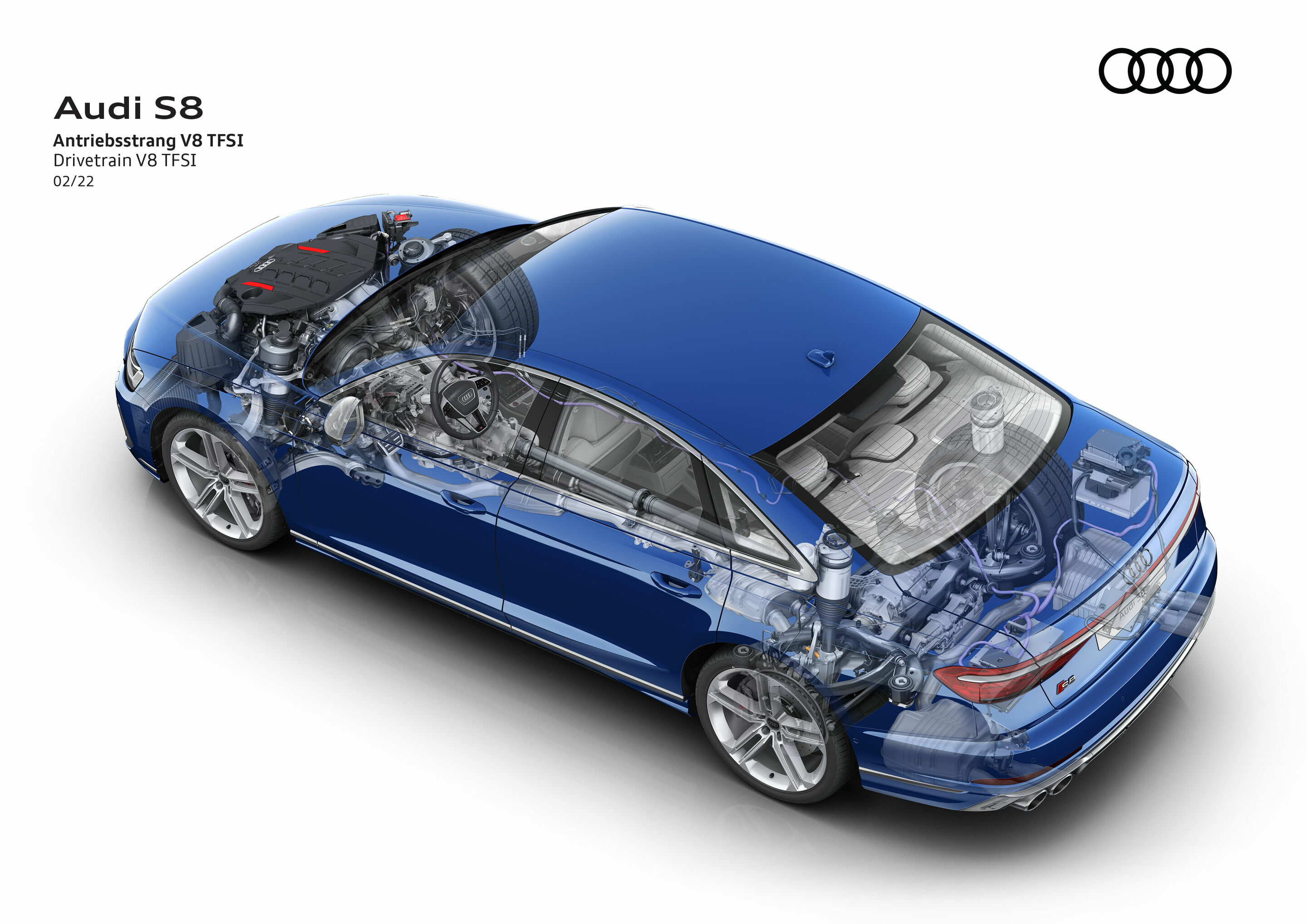 Illustration - Audi S8 - Drivetrain V8 TFSI