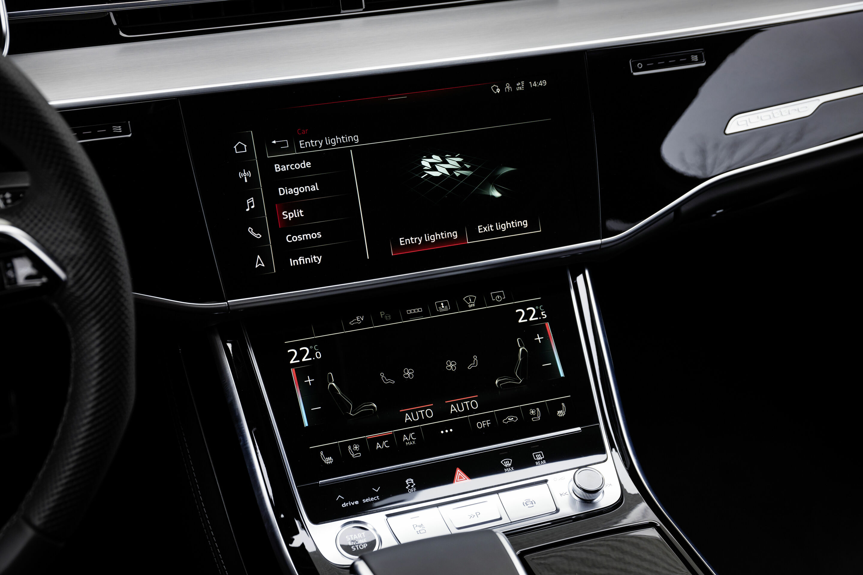 Audi A8 L TFSI e - Cockpit