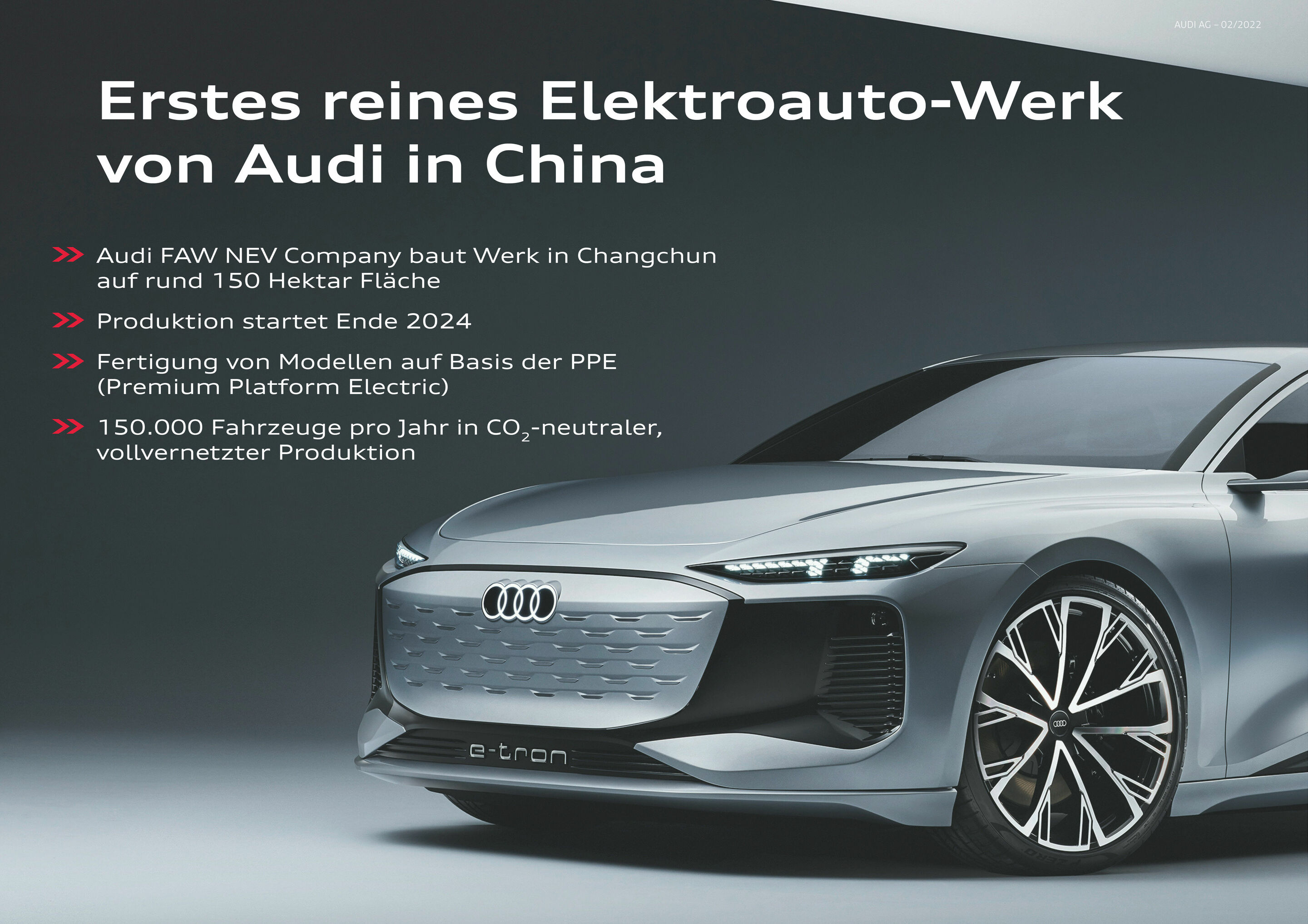 Erstes reines Elektroauto-Werk von Audi in China