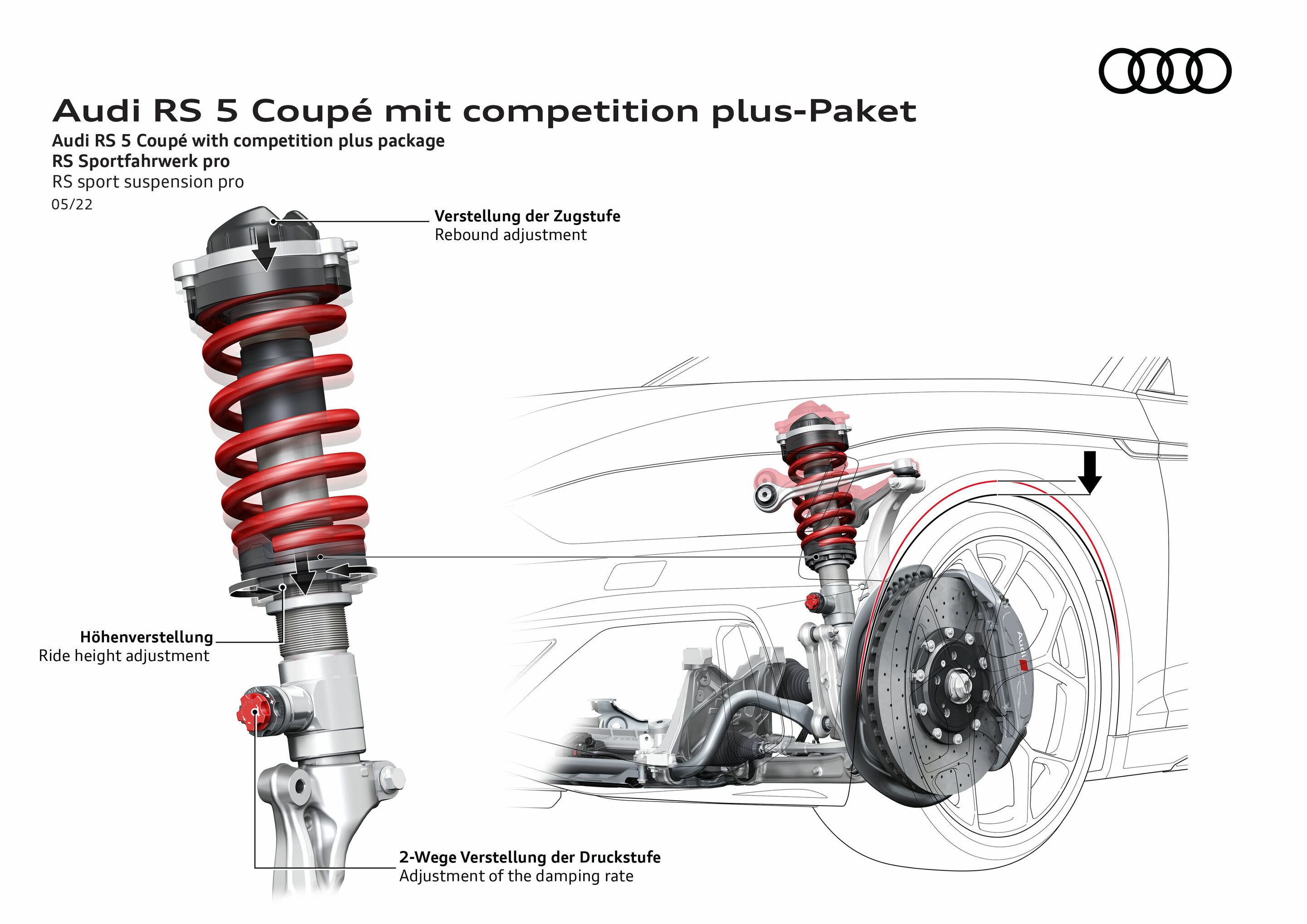 Illustration - Audi RS 5 Coupé with competition plus package - RS sport suspension pro