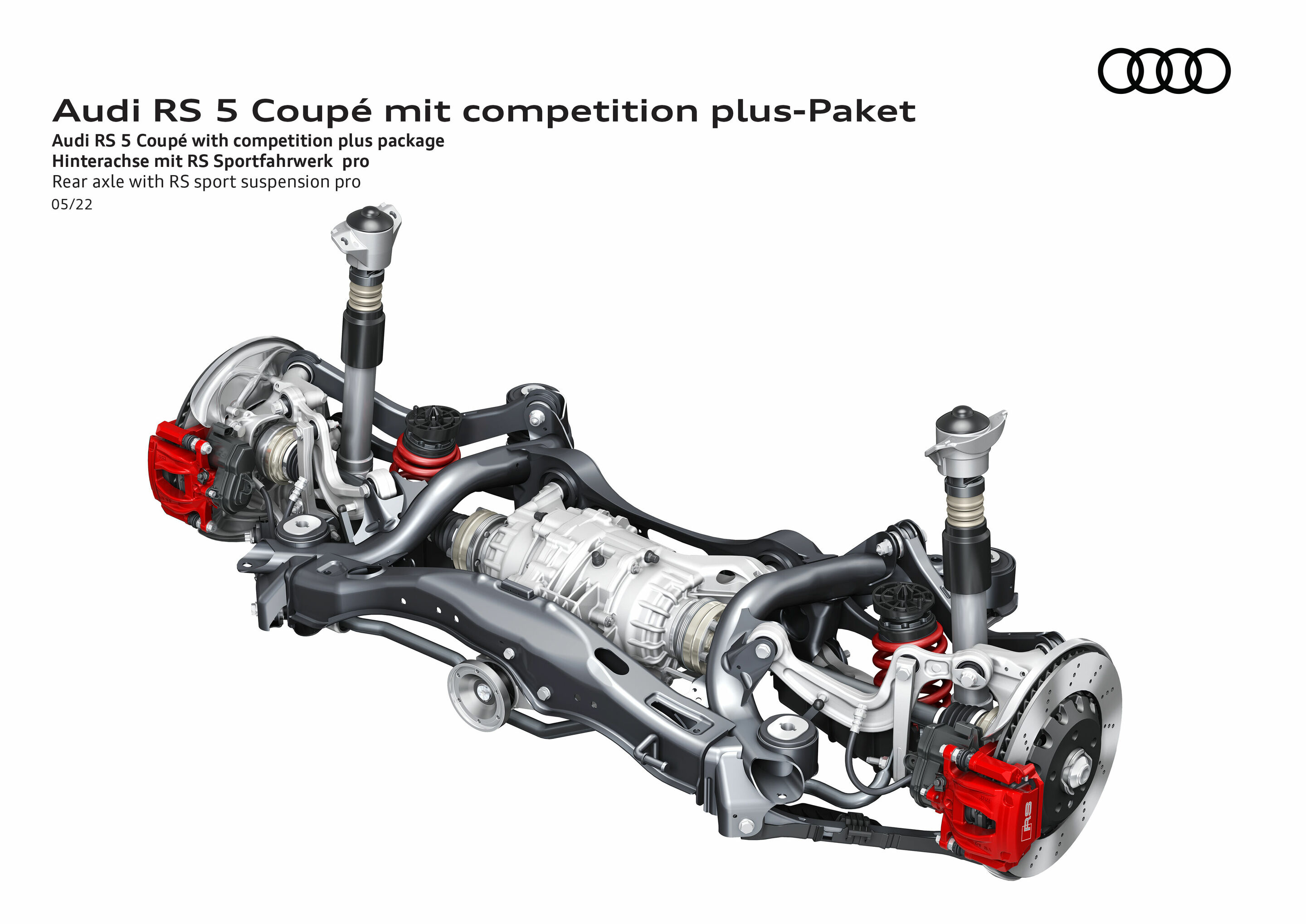 Illustration - Audi RS 5 Coupé with competition plus package - Rear axle with RS sport suspension pro