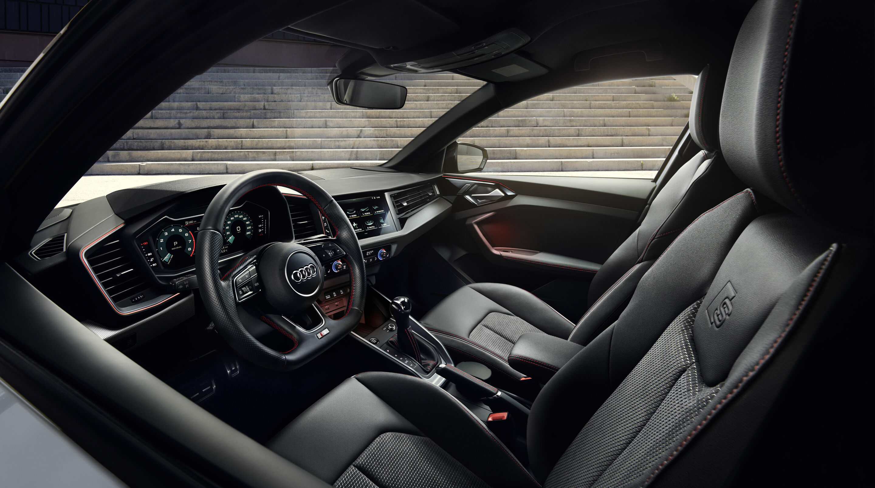 SinYor Auto Leder Sitzbezügesets für-Audi A1 2019-2022, Allwetter