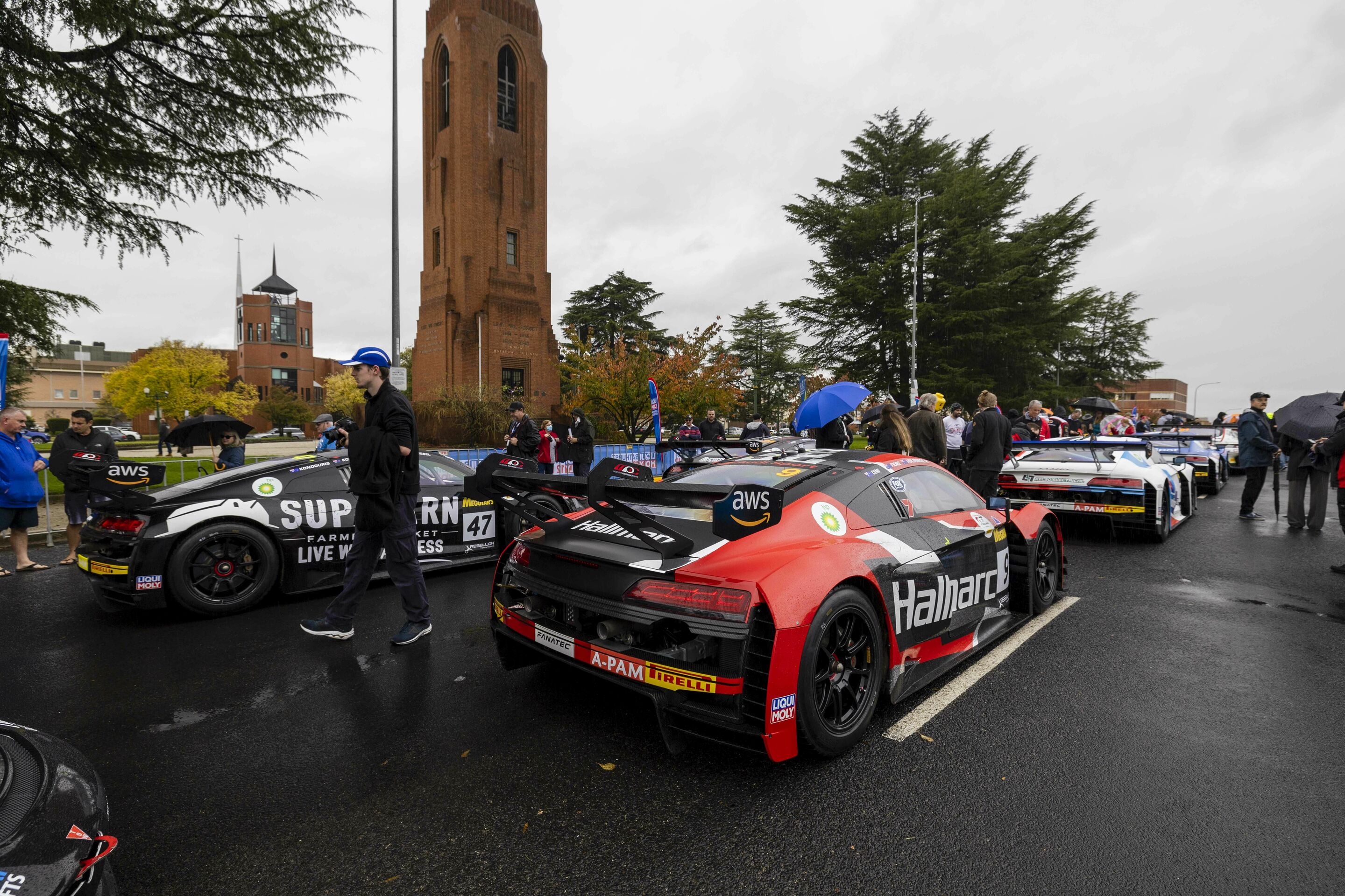 12h Bathurst 2022 - Audi R8 LMS #47 (Supabarn), James Koundouris/Theo Koundouris/David Russell/Paul Stokell; Audi R8 LMS #9 (Hallmarc), Marc Cini/Dean Fiore/Lee Holdsworth