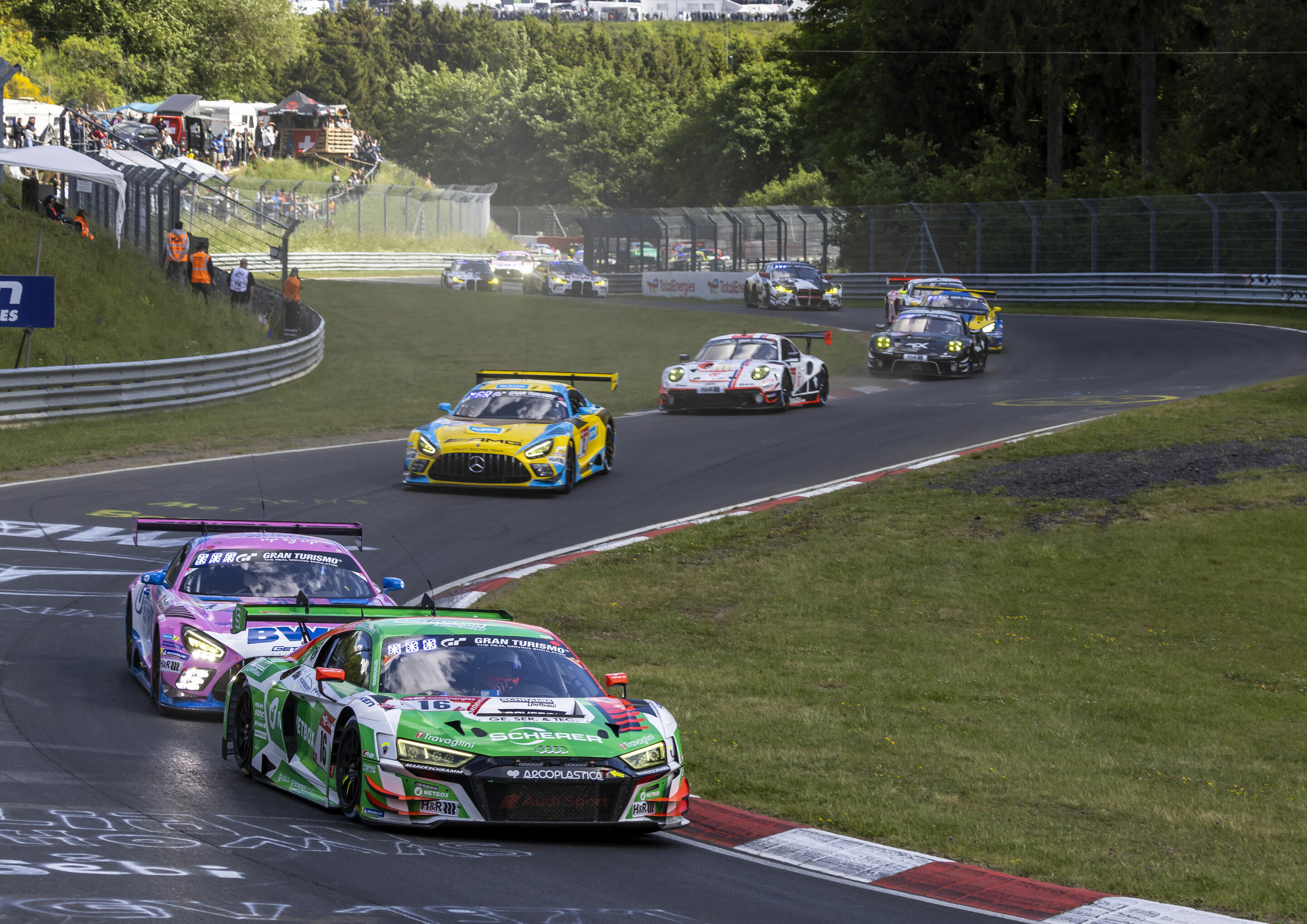 24h Nürburgring 2022 - Audi R8 LMS #16 (Scherer Sport Team Phoenix), Michele Beretta/Kuba Giermaziak/Kim-Luis Schramm/Markus Winkelhock