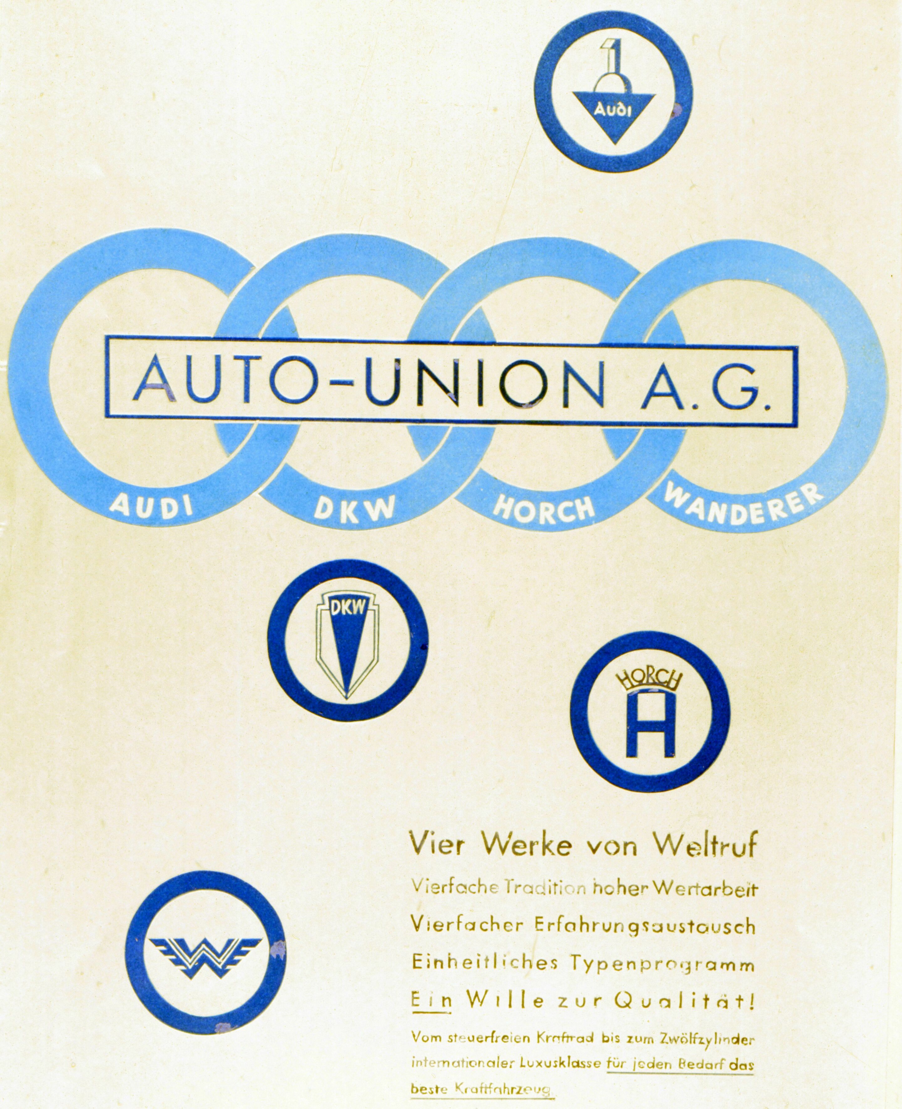 So werden die Vier Ringe zum Audi-Markenzeichen: Auto Union AG vor 90 Jahren gegründet