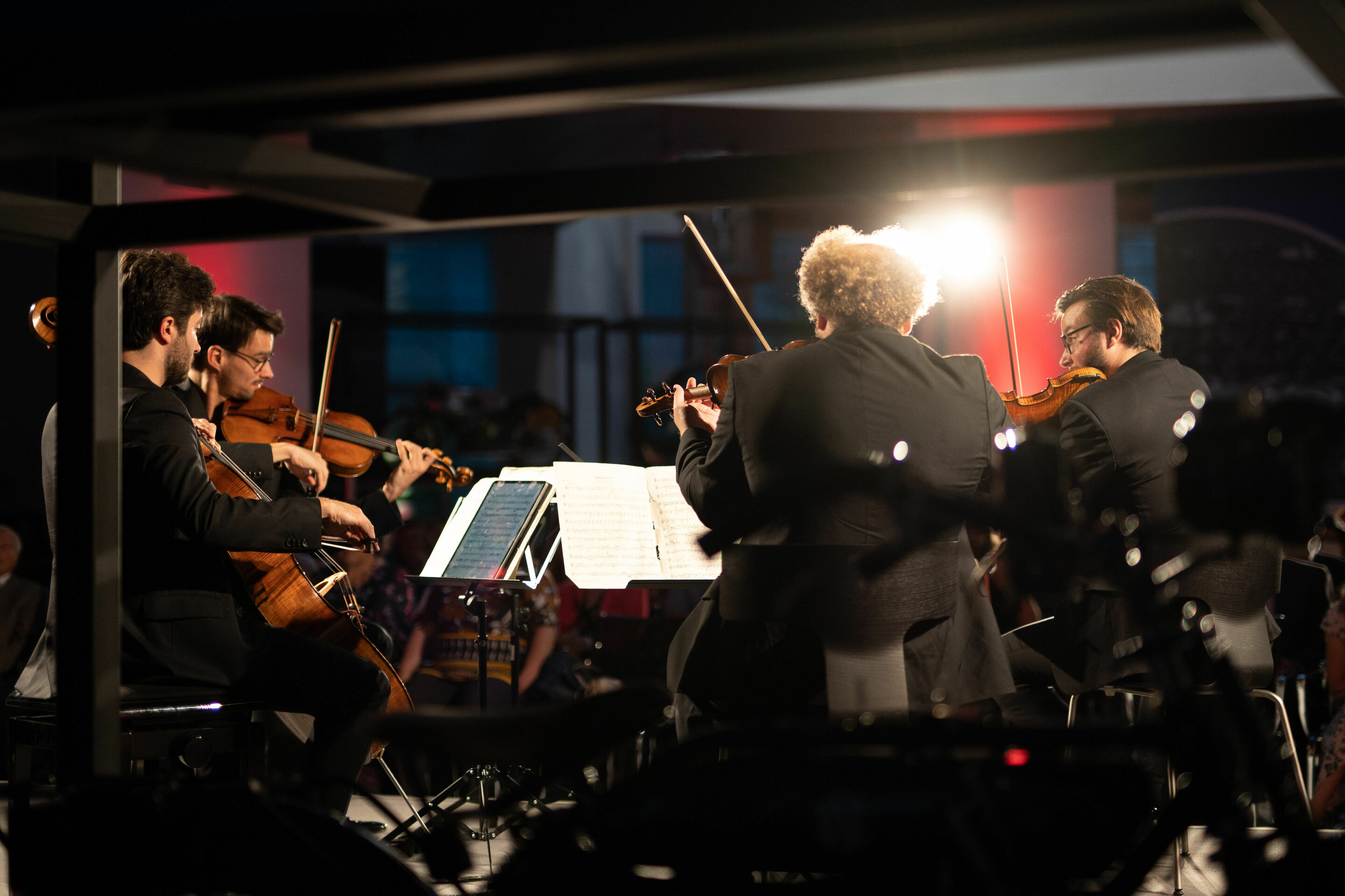 Audi Sommerkonzerte 2022 - Stradivari legends
Goldmund Quartett:
Florian Schötz (violin)
Pinchas Adt (violin)
Christoph Vandory (viola)
Raphael Paratore (cello)