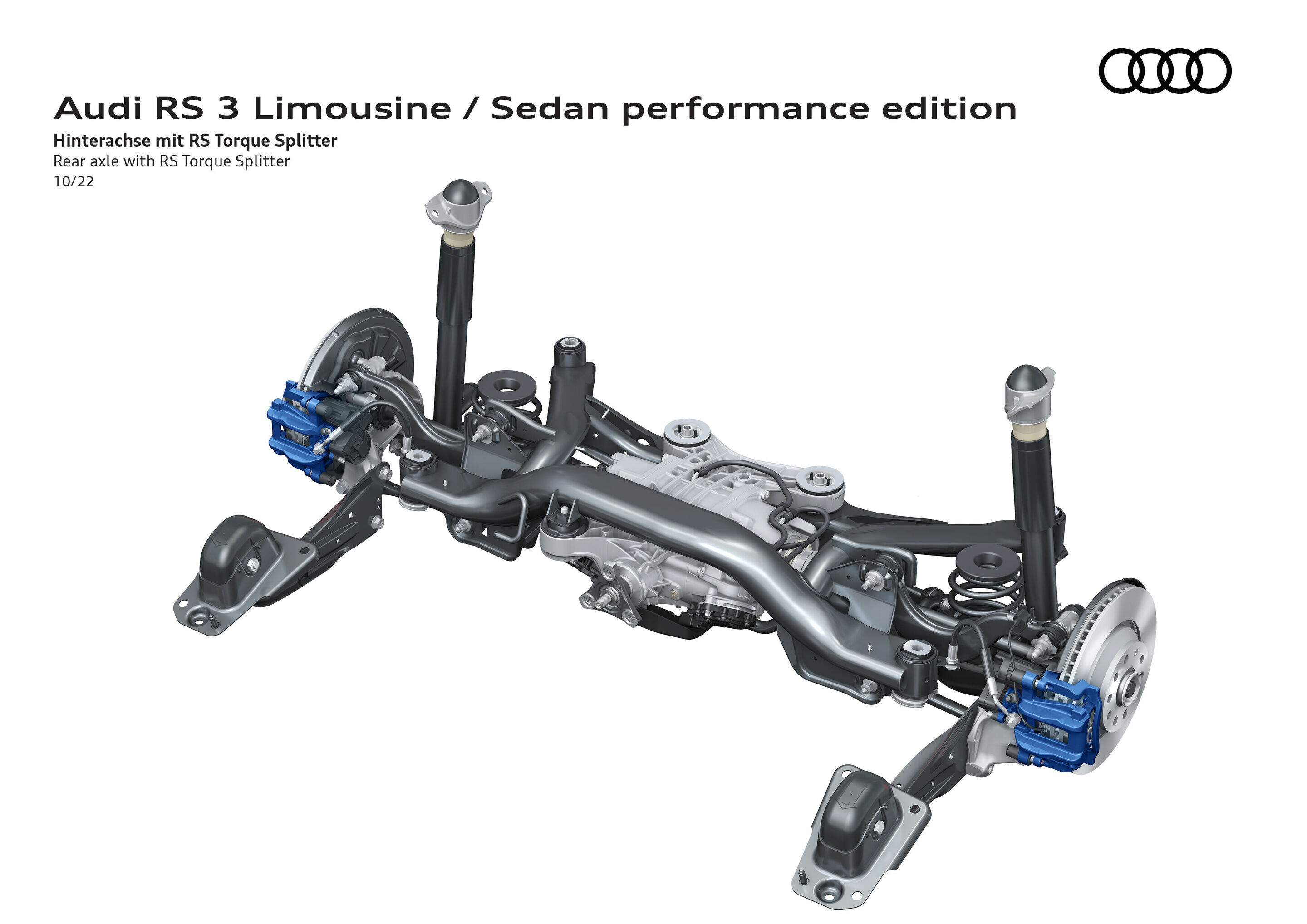 Illustration - Audi RS 3 Limousine performance edition - Hinterachse mit RS Torque Splitter