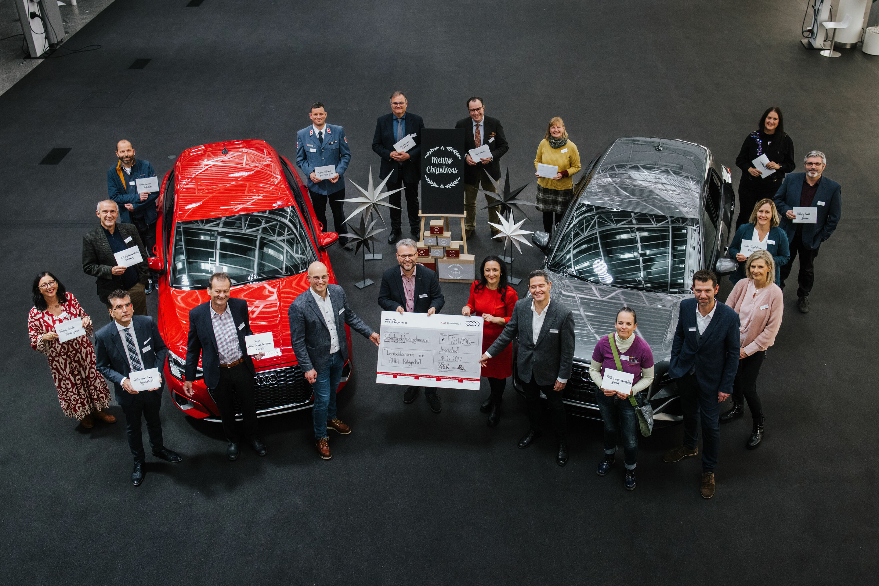 Weihnachtsspende: Audi Belegschaft spendet 720.000 Euro