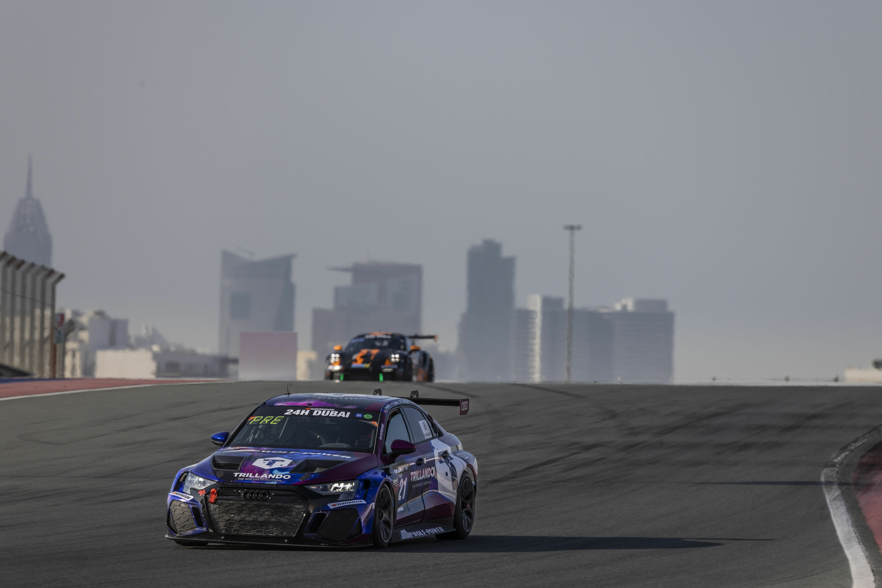 24h Dubai 2023 - Audi RS 3 LMS #121 (Wolf-Power Racing), Calle Bergman/Andreas Höfler/Jasmin Preisig/Ivars Vallers