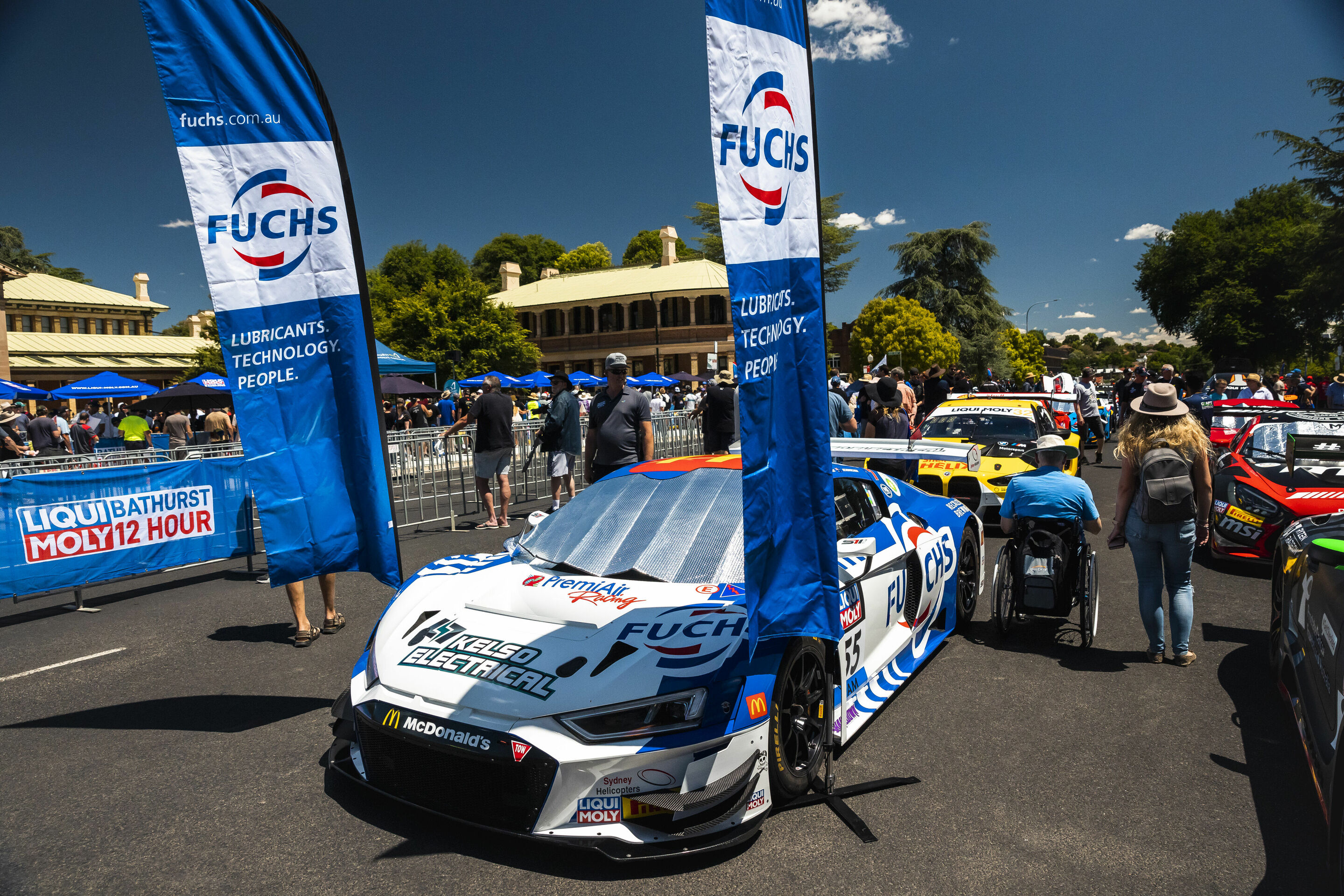 12h Bathurst 2023 - Audi R8 LMS #55 (Fuchs Lubricants Racing run by Schumacher Motorsport/Premier Racing), James Golding/Brad Schumacher/Frédéric Vervisch