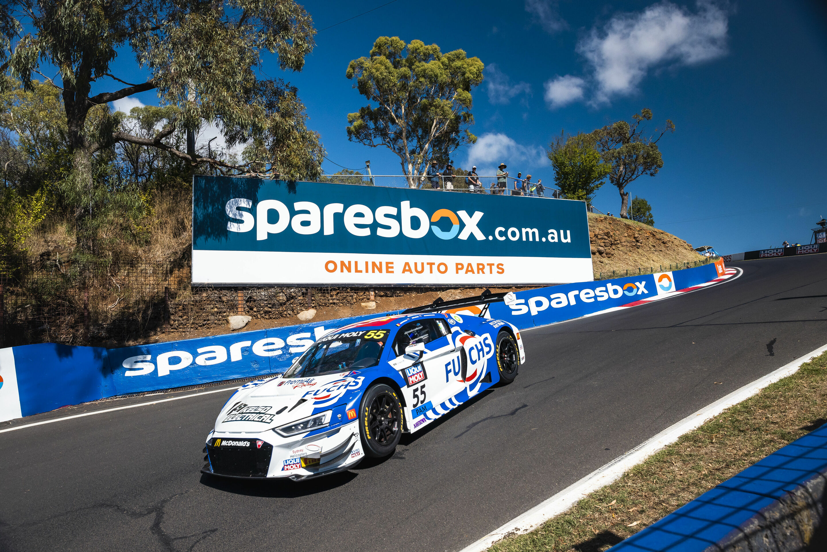 12h Bathurst 2023 - Audi R8 LMS #55 (Fuchs Lubricants Racing run by Schumacher Motorsport/Premier Racing), James Golding/Brad Schumacher/Frédéric Vervisch