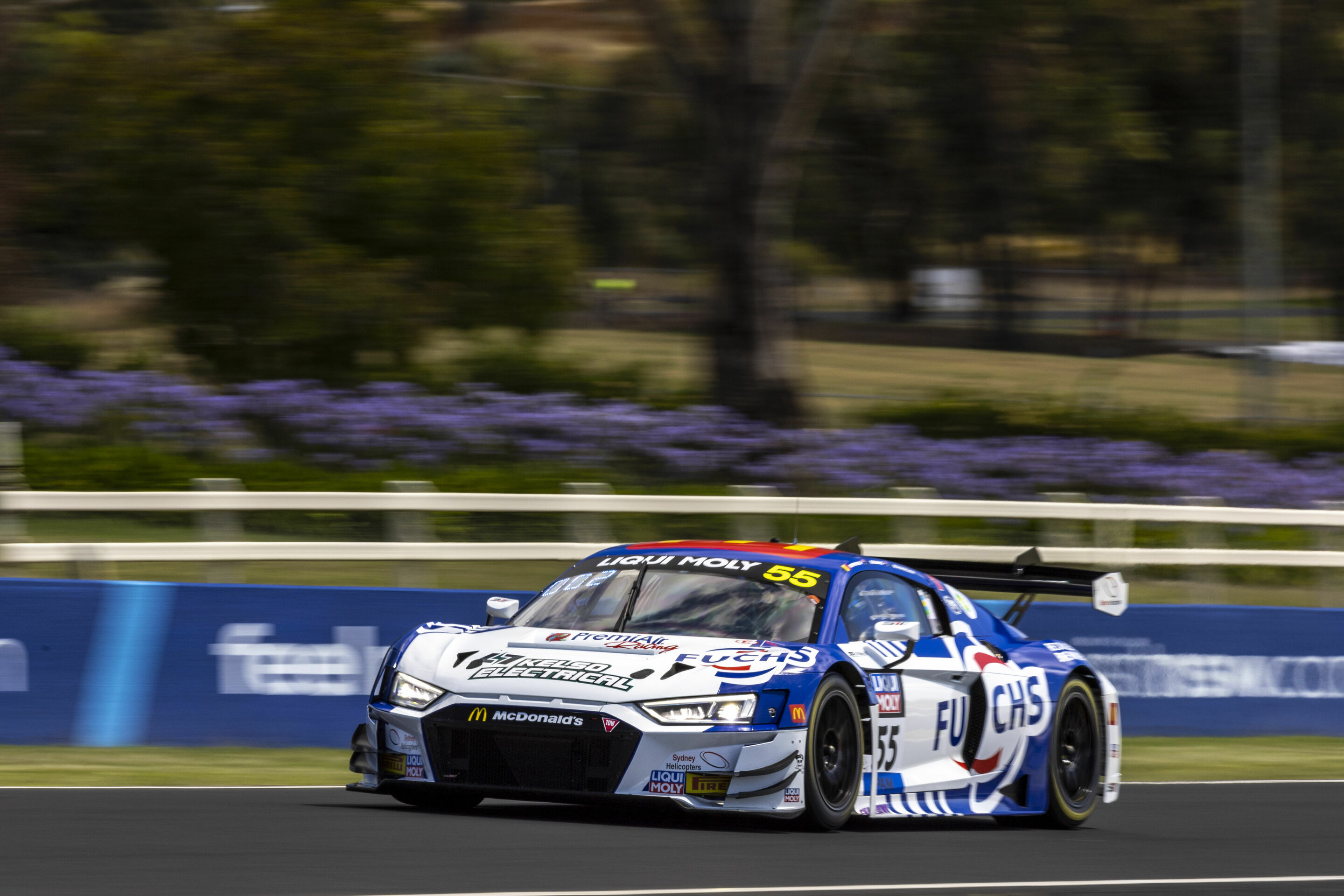 12h Bathurst 2023 - Audi R8 LMS #55 (Fuchs Lubricants Racing run by Schumacher Motorsport/Premier Racing), James Golding/Brad Schumacher/Frédéric Vervisch