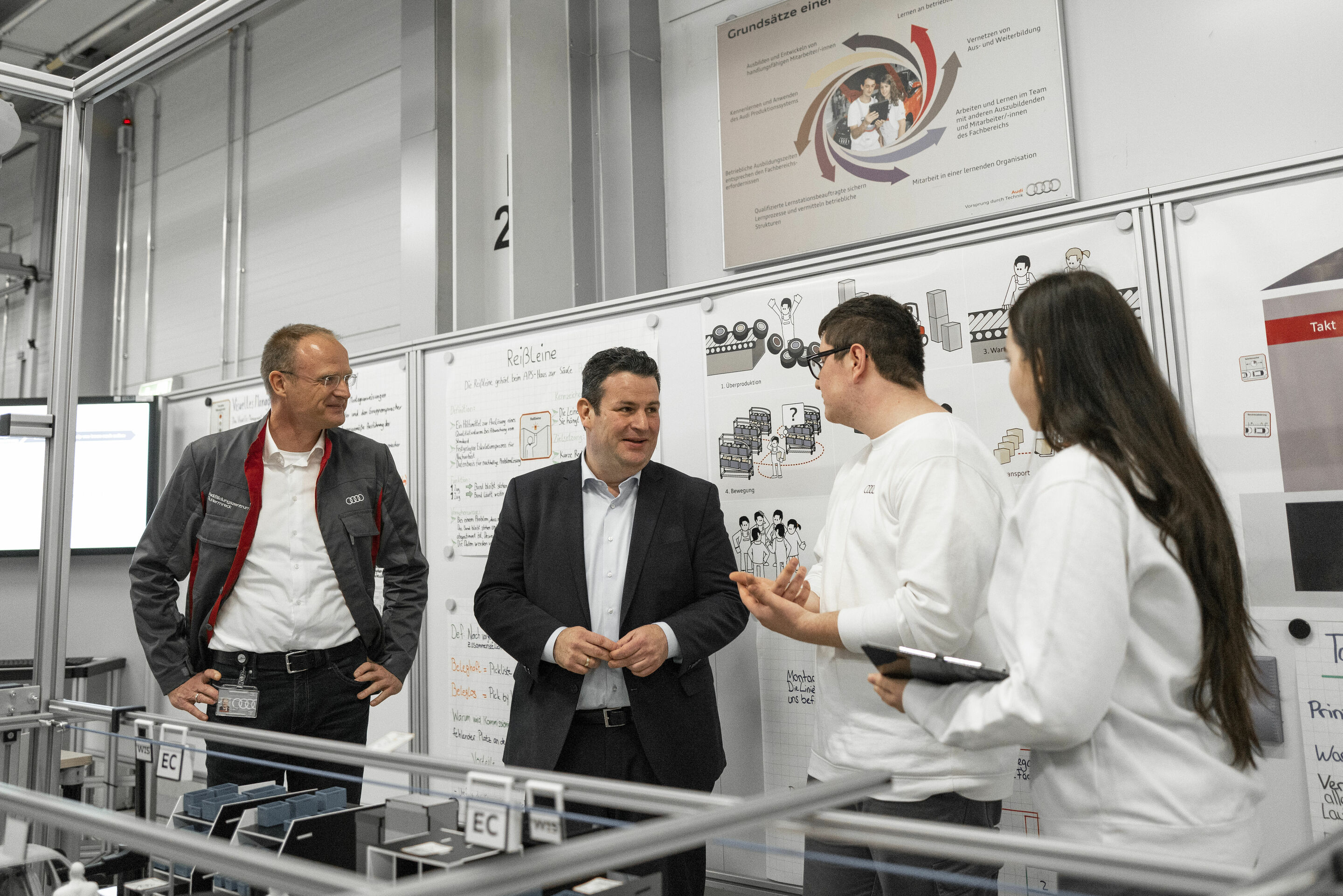 Federal Minister Hubertus Heil visits Audi