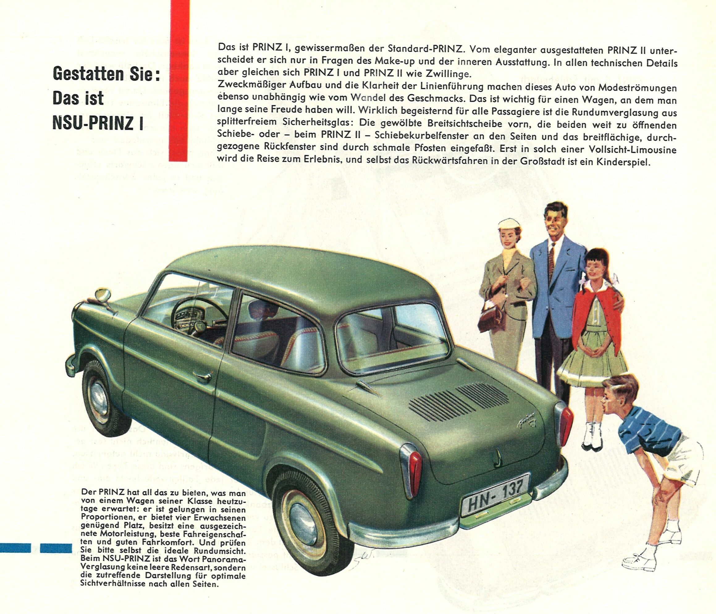 An ad for the NSU Prinz I - An ad for the NSU Prinz I