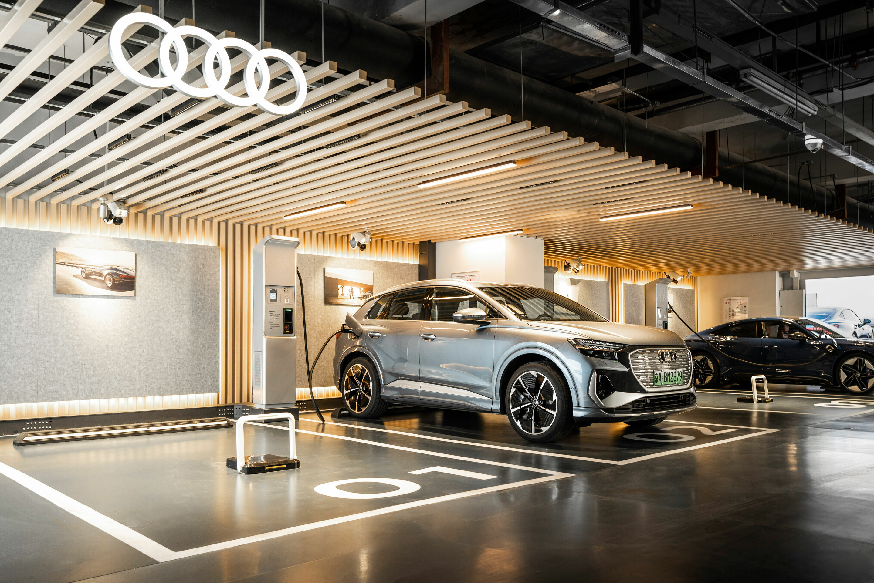 Audi Charging Station in Beijing - Audi Q4 e-tron, Audi RS e-tron GT