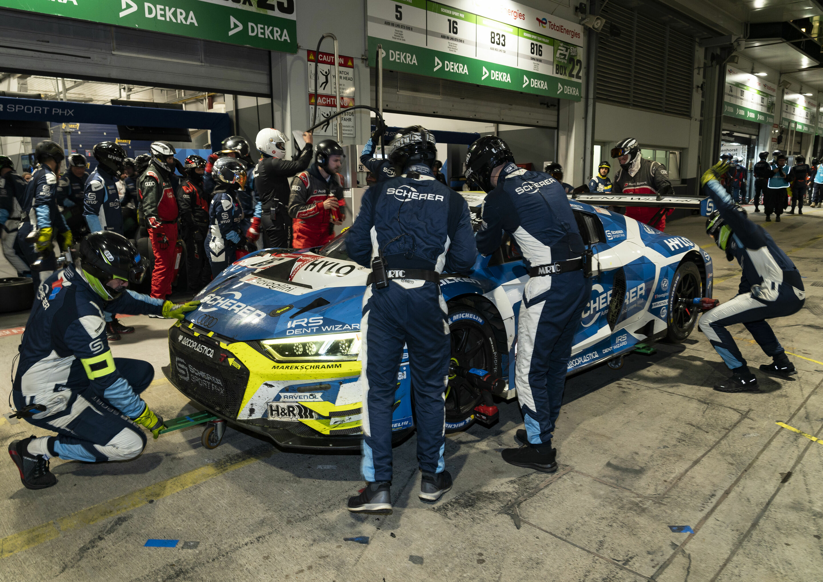24h Nürburgring 2023 - Audi R8 LMS #16 (Scherer Sport PHX), Michele Beretta/Ricardo Feller/Kim-Luis Schramm/Markus Winkelhock