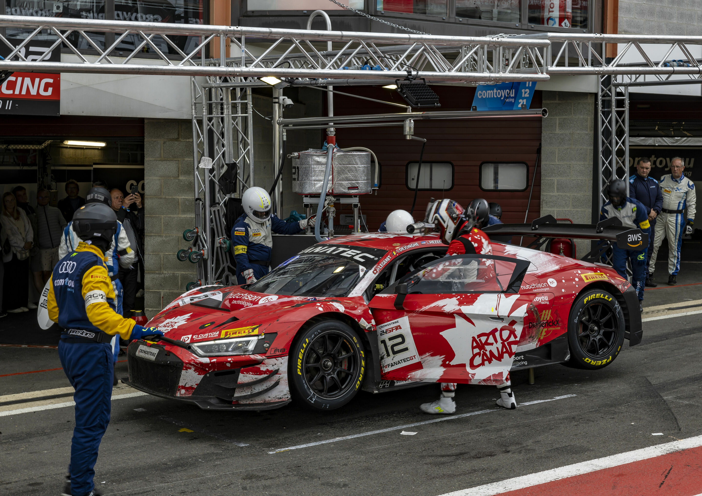 24h Spa 2023 - Audi R8 LMS #12 (Comtoyou Racing), Loris Hezemans/Sam Dejonghe/Finlay Hutchison/Lucas Légeret