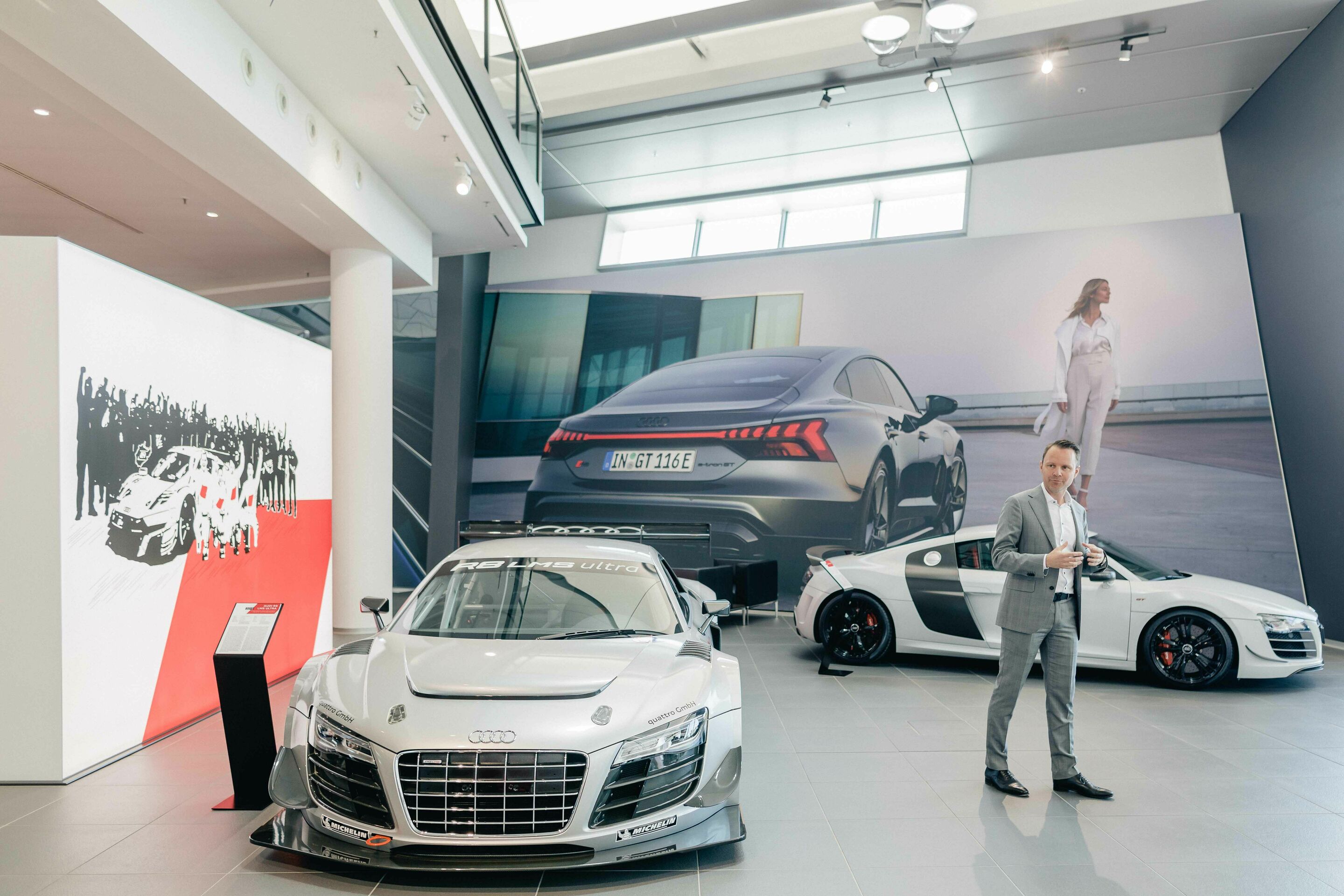 40 years Audi Sport GmbH - Anniversary exhibition “40 years of Audi Sport GmbH – Fascination Meets Performance” at the Audi Forum Neckarsulm