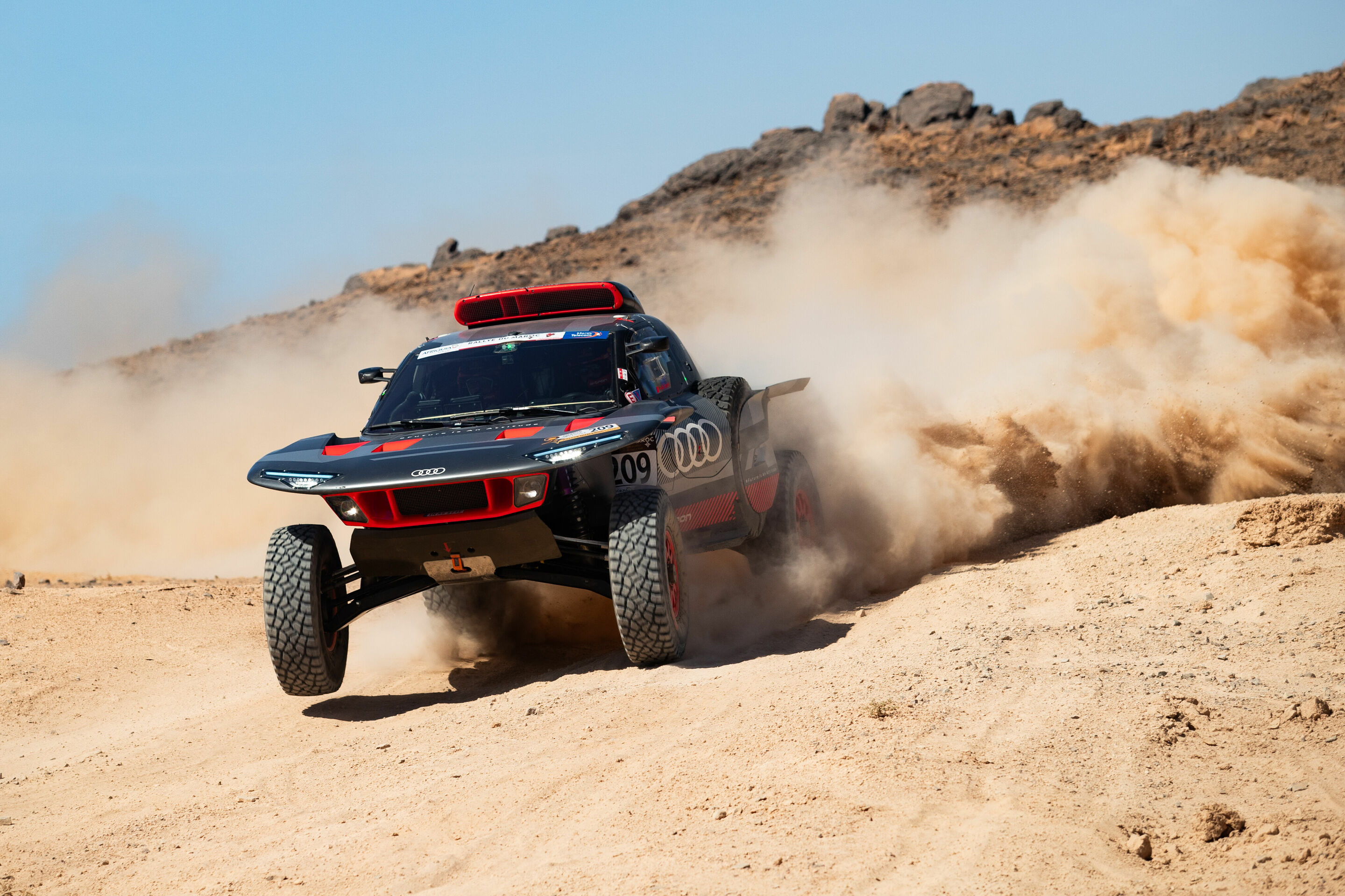 Rallye du Maroc 2023 - Audi RS Q e-tron #209 (Team Audi Sport), Carlos Sainz/Lucas Cruz