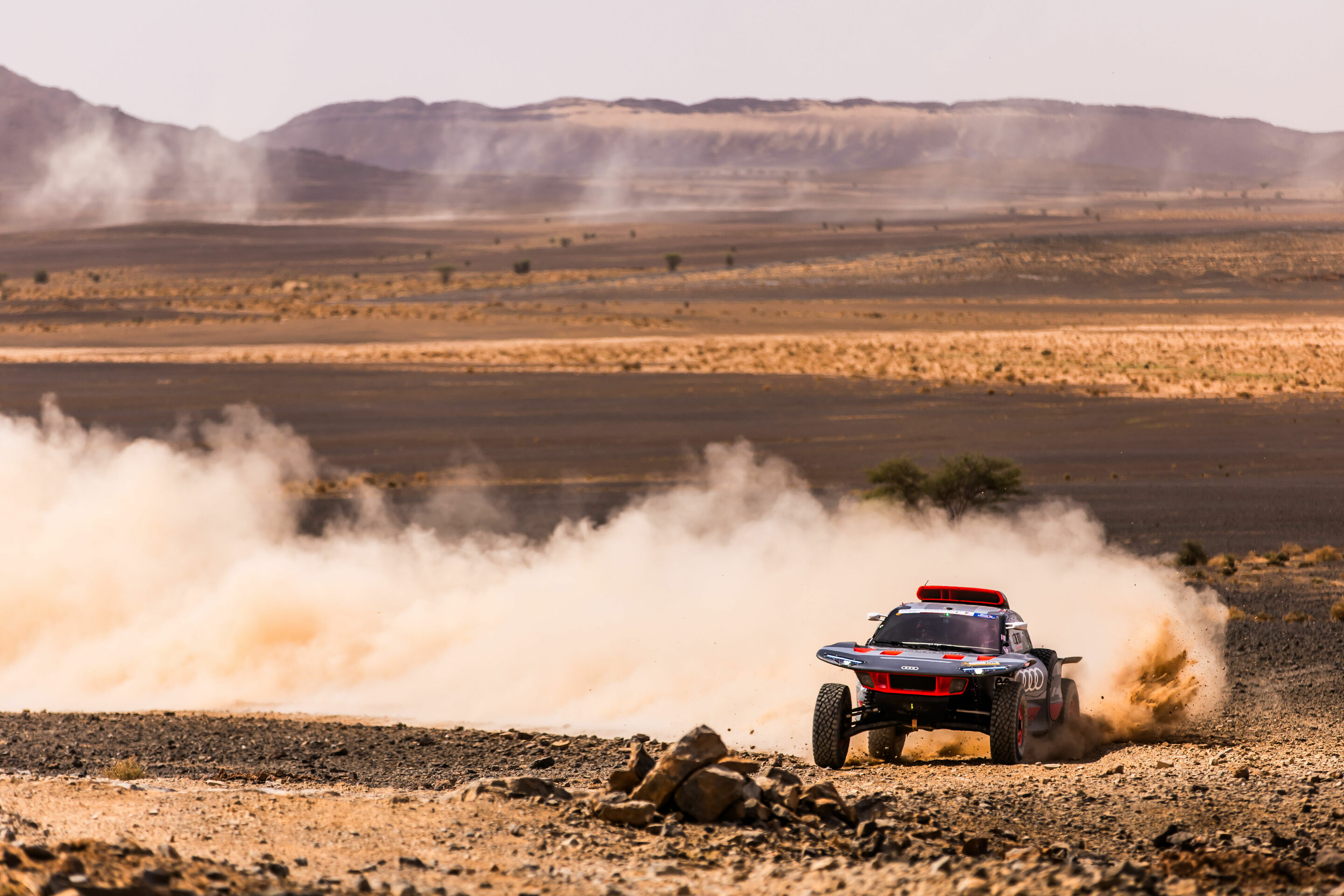Rallye du Maroc 2023 - Audi RS Q e-tron #208 (Team Audi Sport), Stéphane Peterhansel/Edouard Boulanger