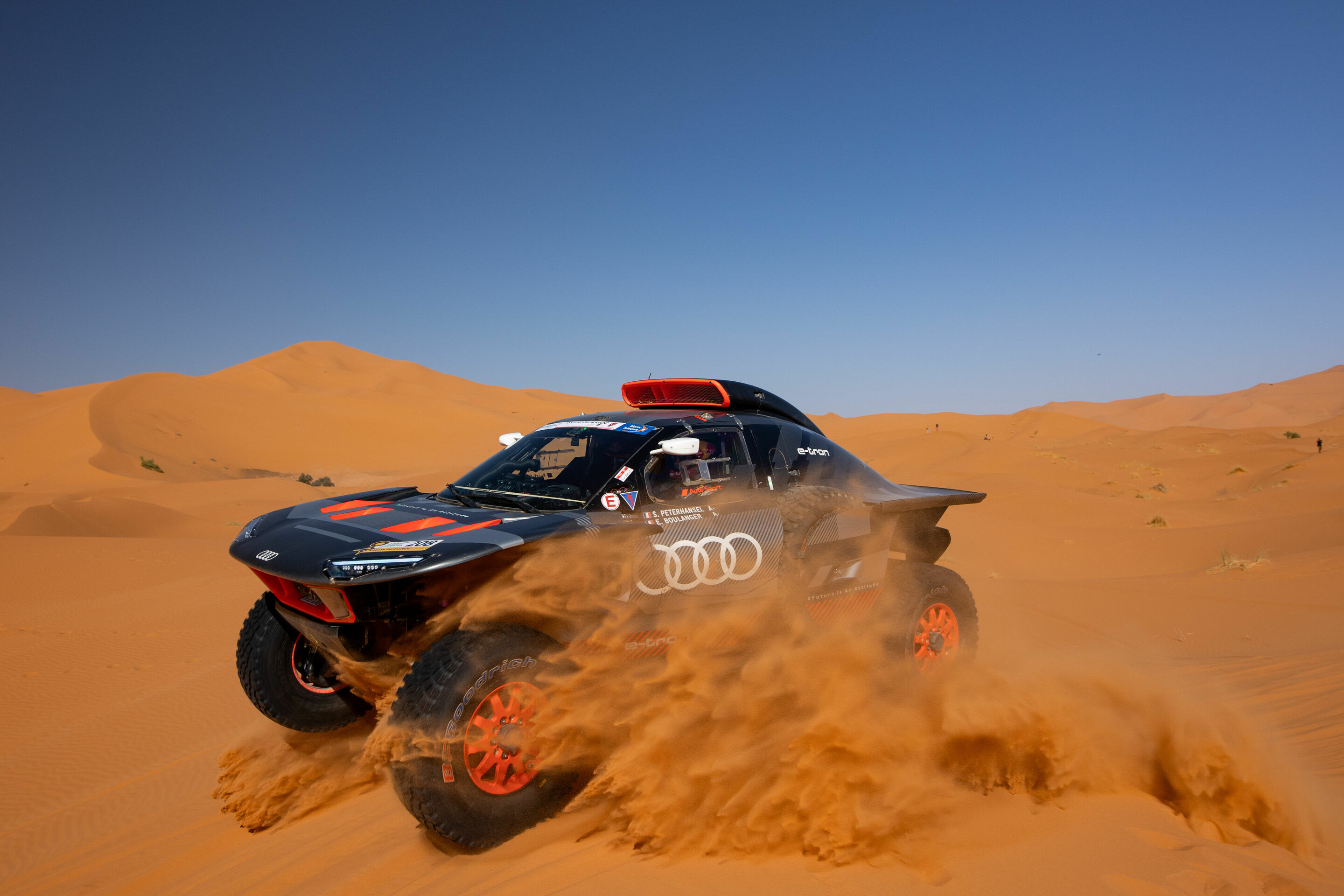 Rallye du Maroc 2023 - Audi RS Q e-tron #208 (Team Audi Sport), Stéphane Peterhansel/Edouard Boulanger
