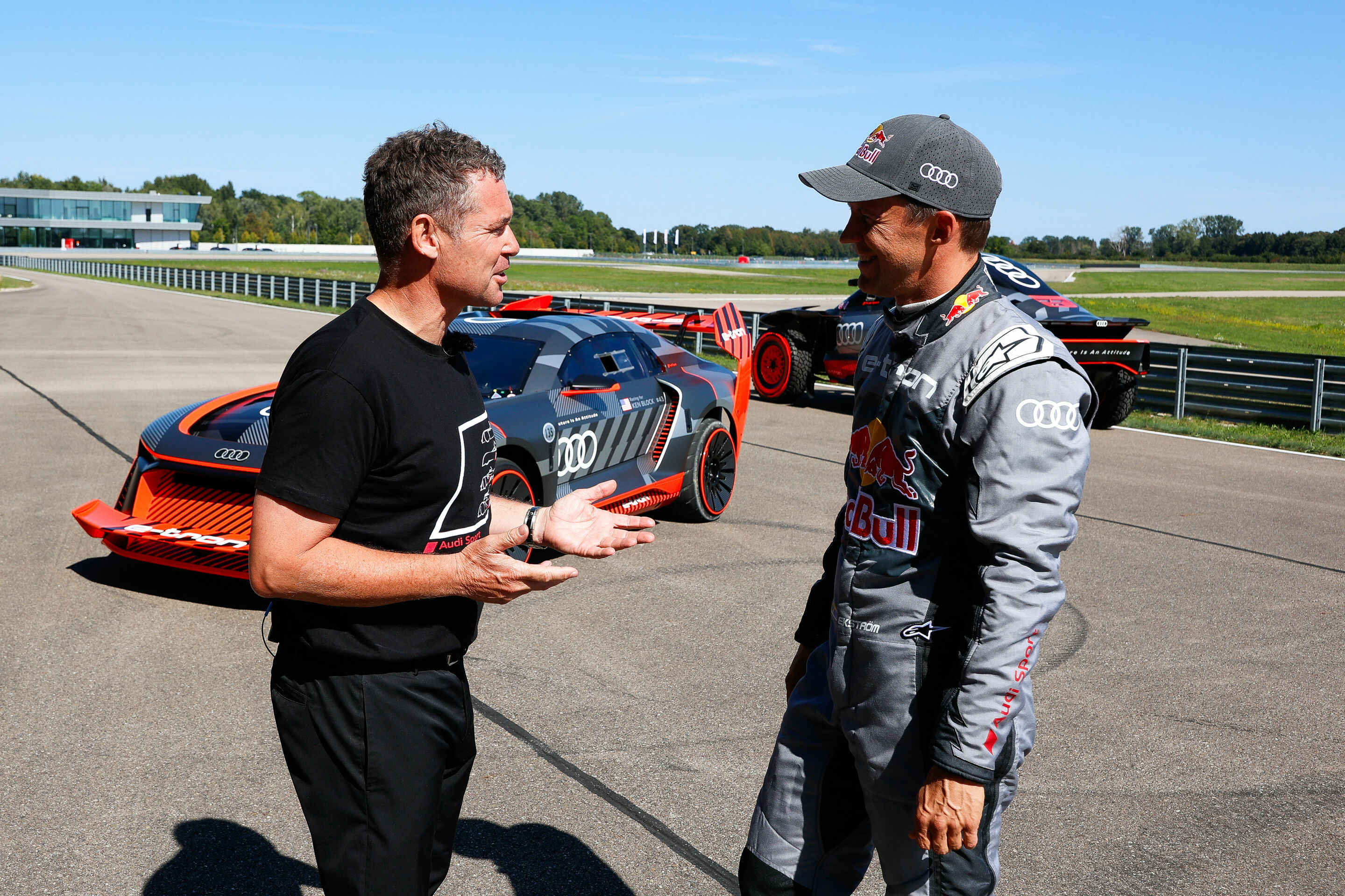 e-tron on track 2023 - Tom Kristensen, Mattias Ekström, Audi S1 e-tron quattro Hoonitron, Audi RS Q e-tron