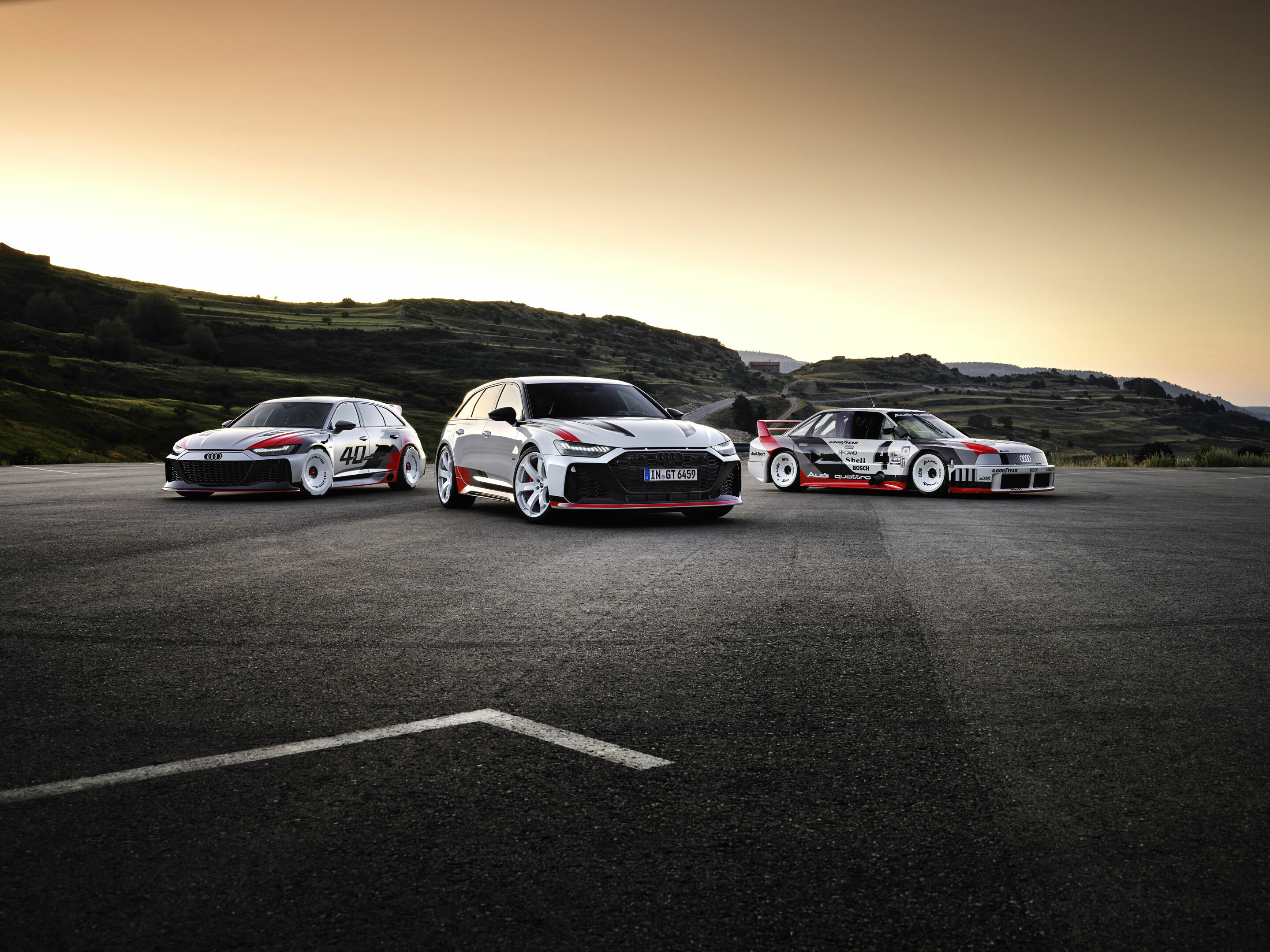 Audi RS 6 Avant GT - RS 6 GTO concept, Audi RS 6 Avant GT, Audi 90 quattro IMSA GTO
Standaufnahme