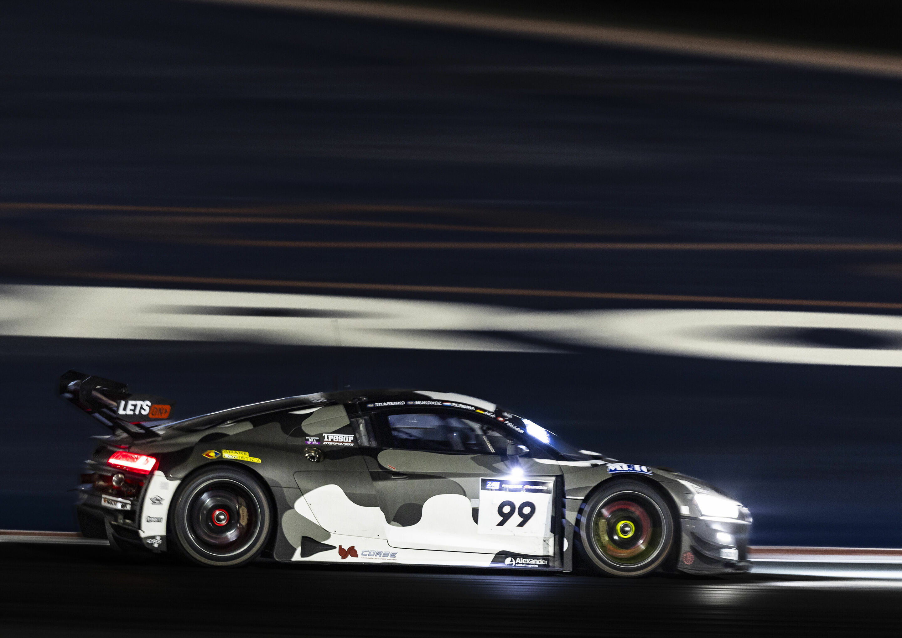 24h Dubai 2024 - Audi R8 LMS #99 (Attempto Racing), Alex Aka/Ricardo Feller/Dylan Pereira/Sergej Titarenko/Andrej Mukovoz