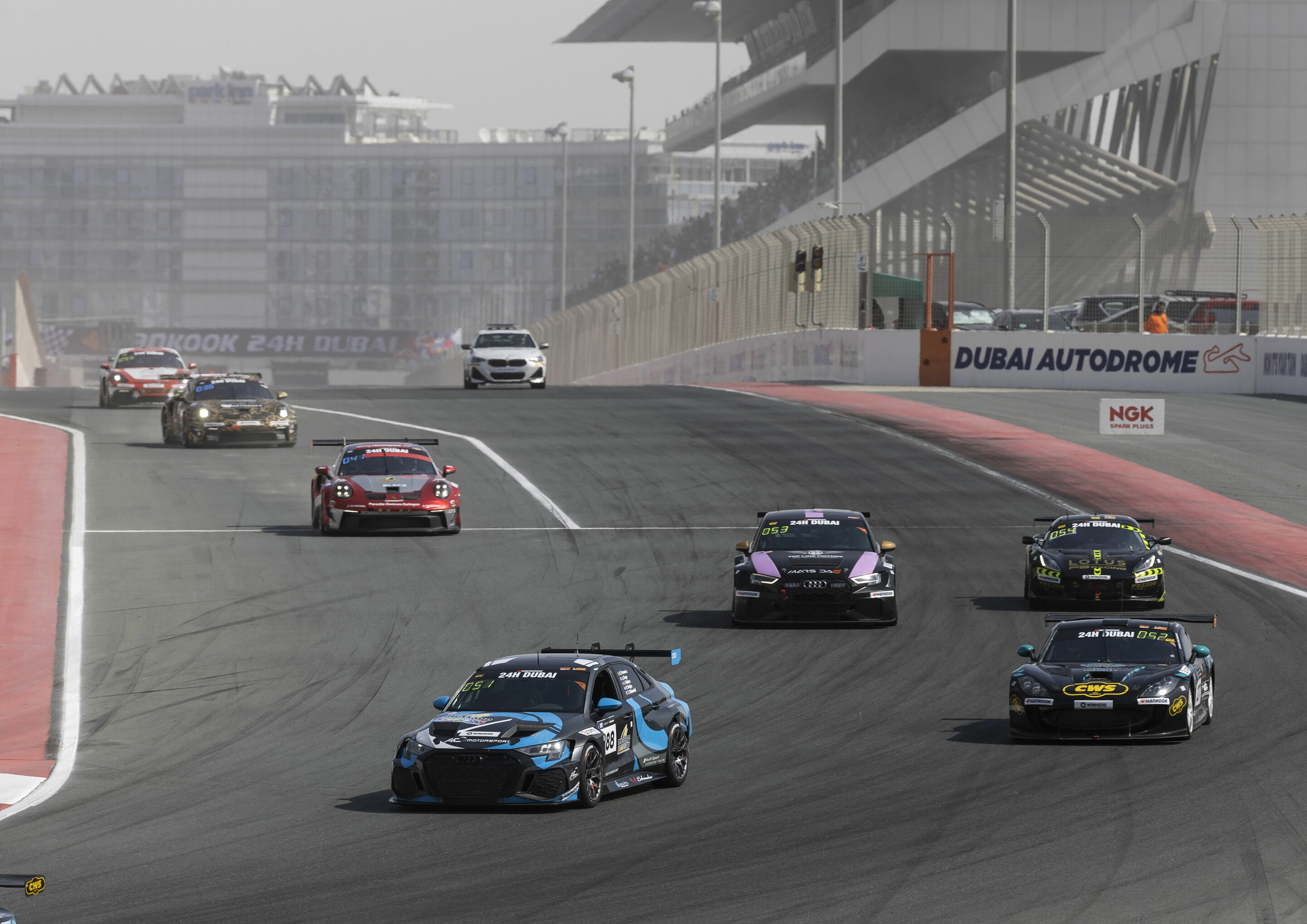 24h Dubai 2024 - Audi RS 3 LMS #188 (AC Motorsport), Thierry Chkondali/James Kaye/Kobe Pauwels/Paul Sieljes/Ivars Vallers