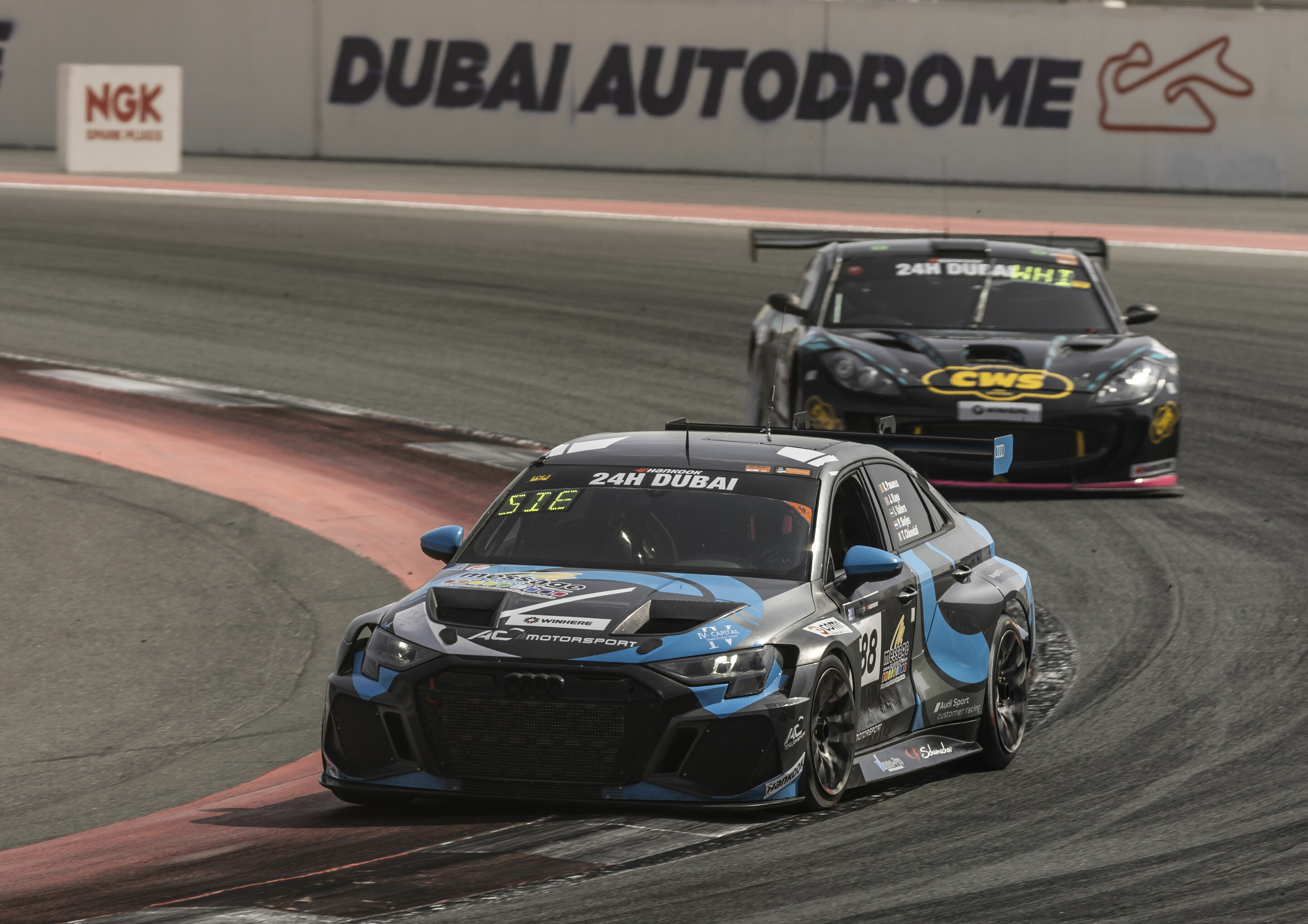 24h Dubai 2024 - Audi RS 3 LMS #188 (AC Motorsport), Thierry Chkondali/James Kaye/Kobe Pauwels/Paul Sieljes/Ivars Vallers