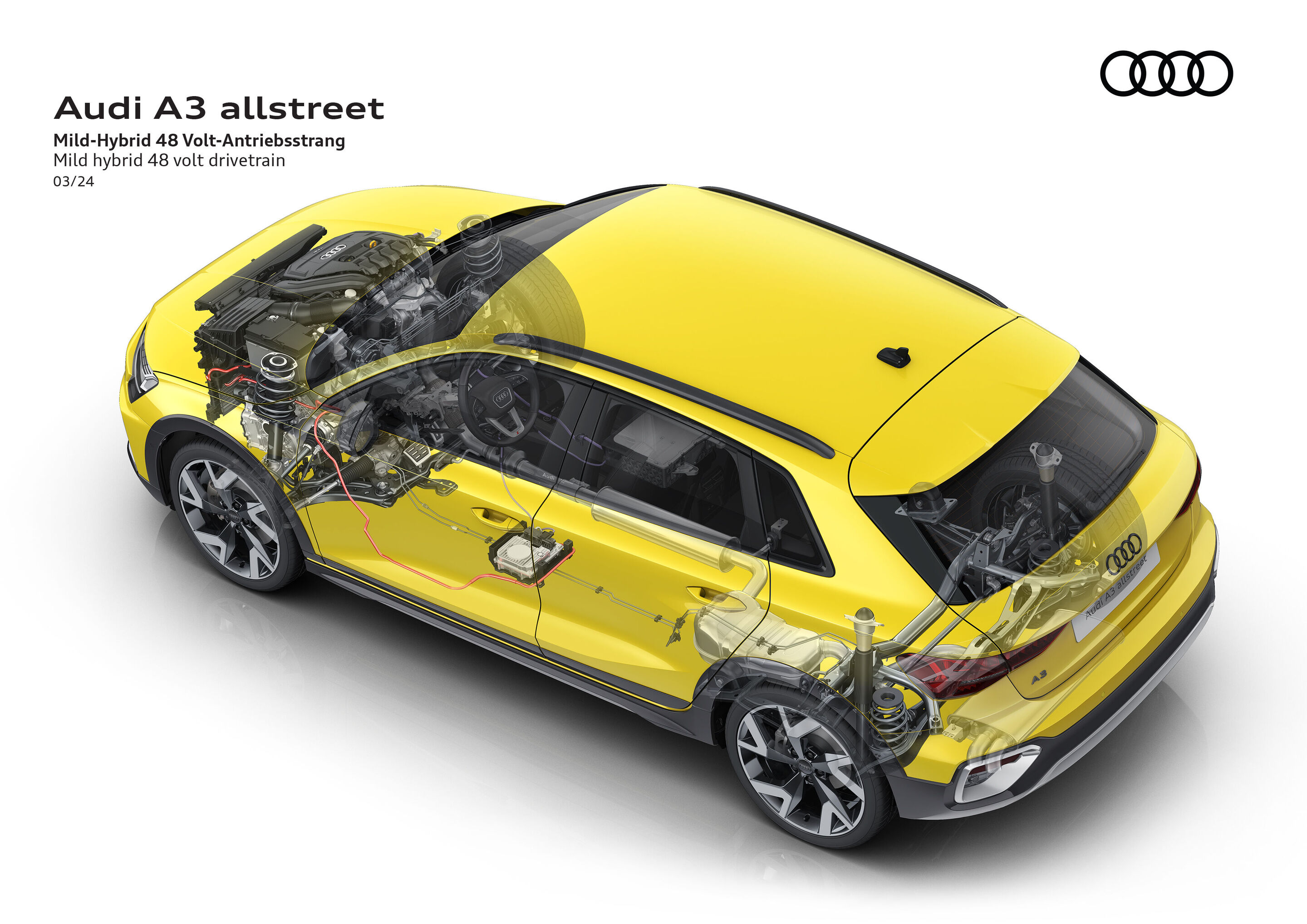 Illustration - Audi A3 allstreet - Mild hybrid 48 volt drivetrain