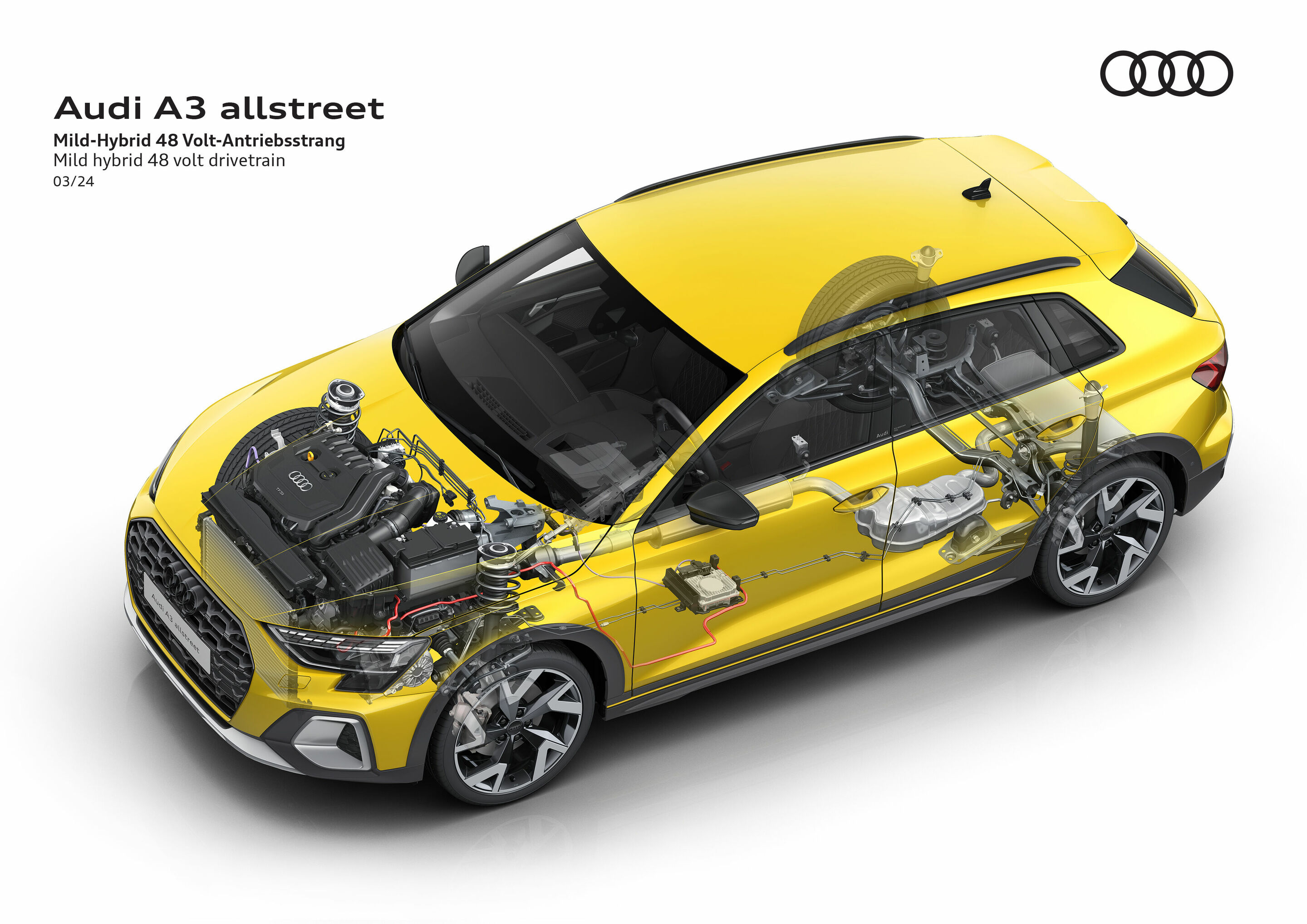 Illustration - Audi A3 allstreet - Mild hybrid 48 volt drivetrain
