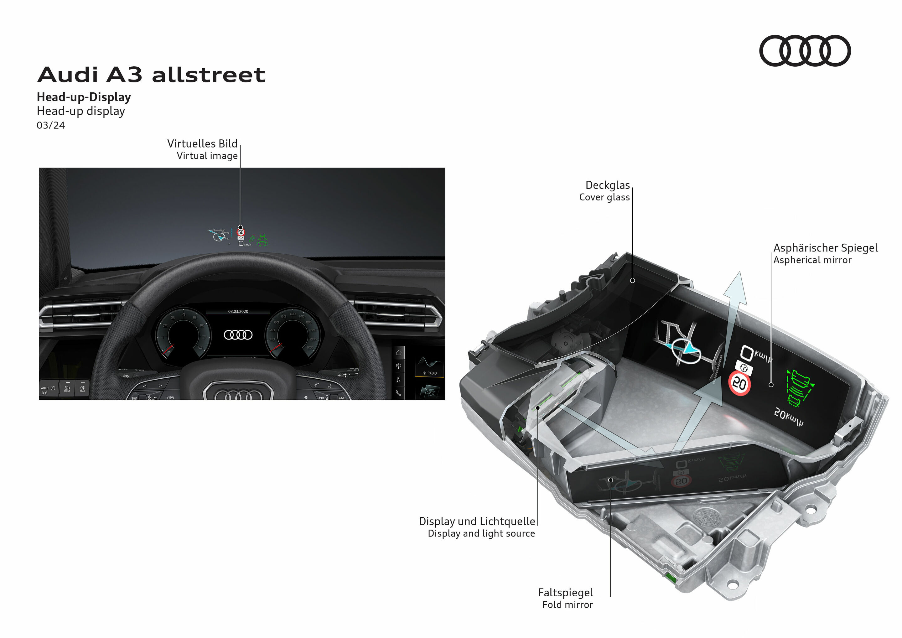 Illustration - Audi A3 allstreet - Head-up-display