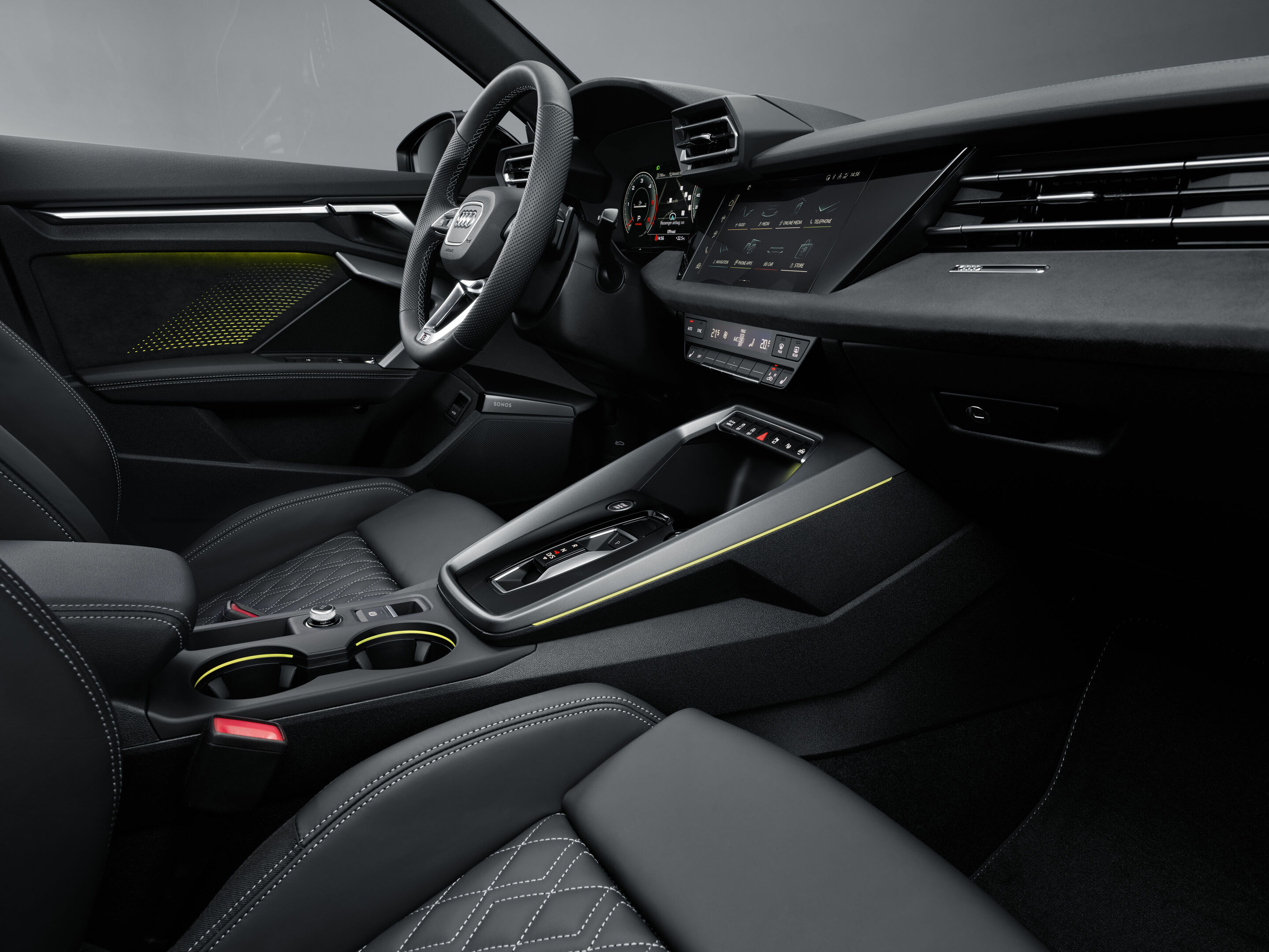 Audi A3 allstreet - Innenaufnahme, 
Farbe: Pythongelb