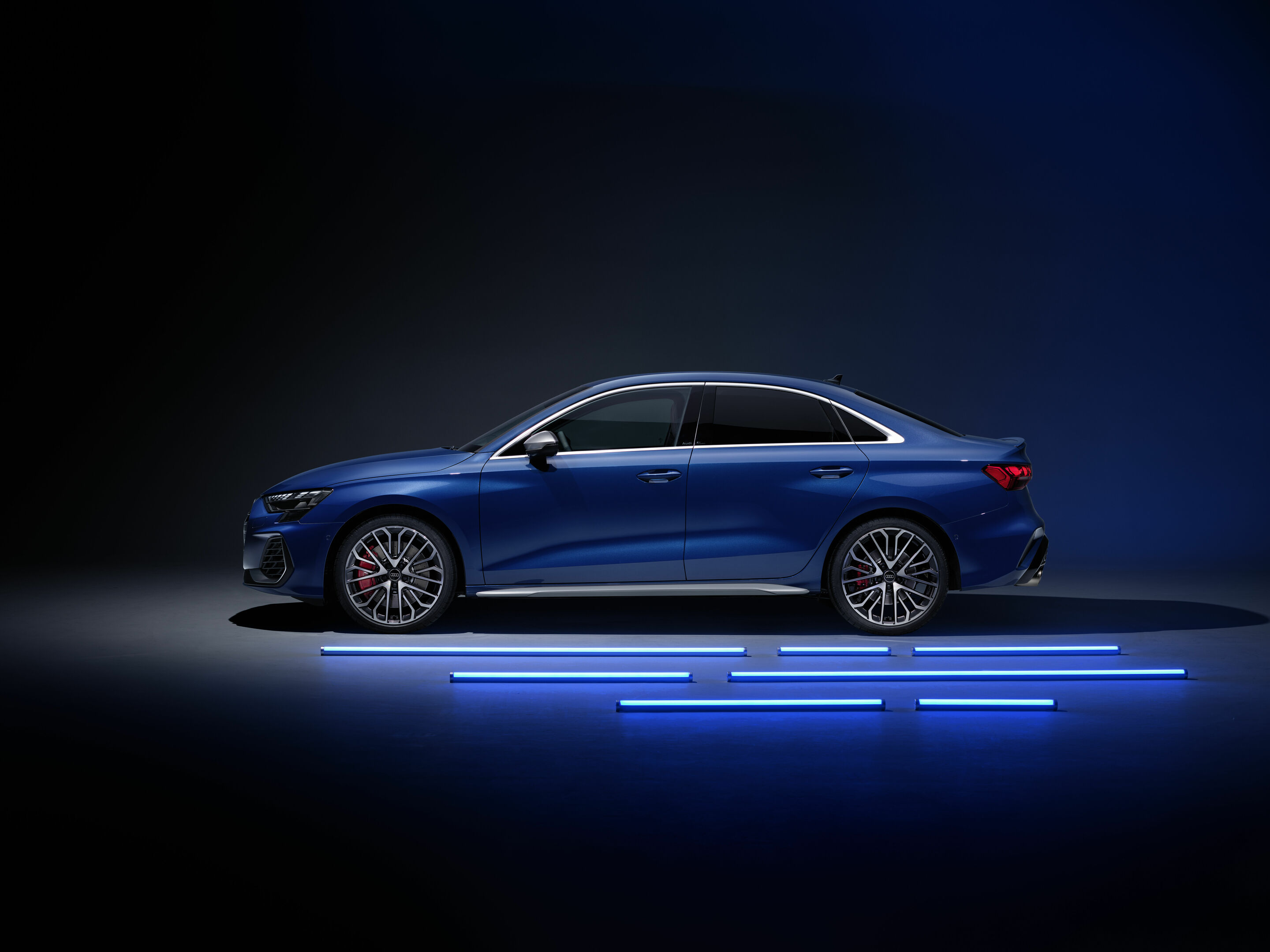 Audi S3 Sedan - Static photo, 
Colour: Ascari blue metallic