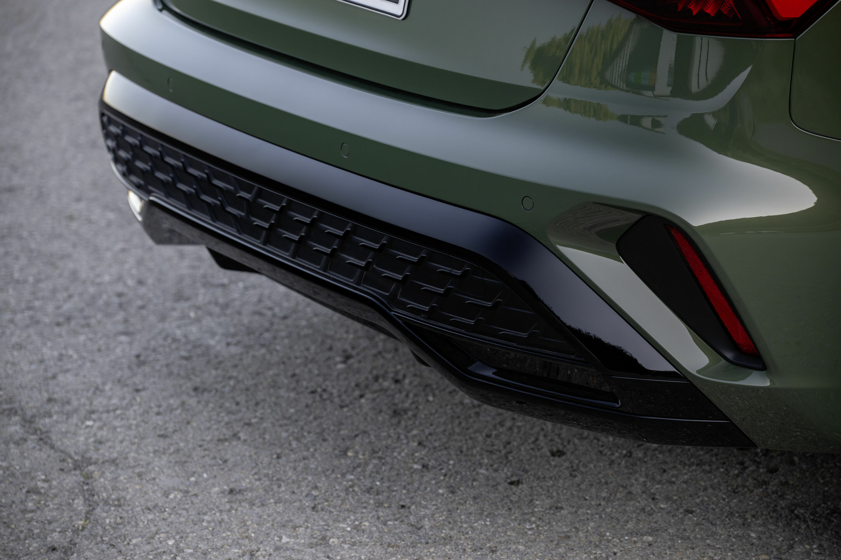 Audi A3 Sportback - Detail, 
Farbe: Distriktgrün Metallic