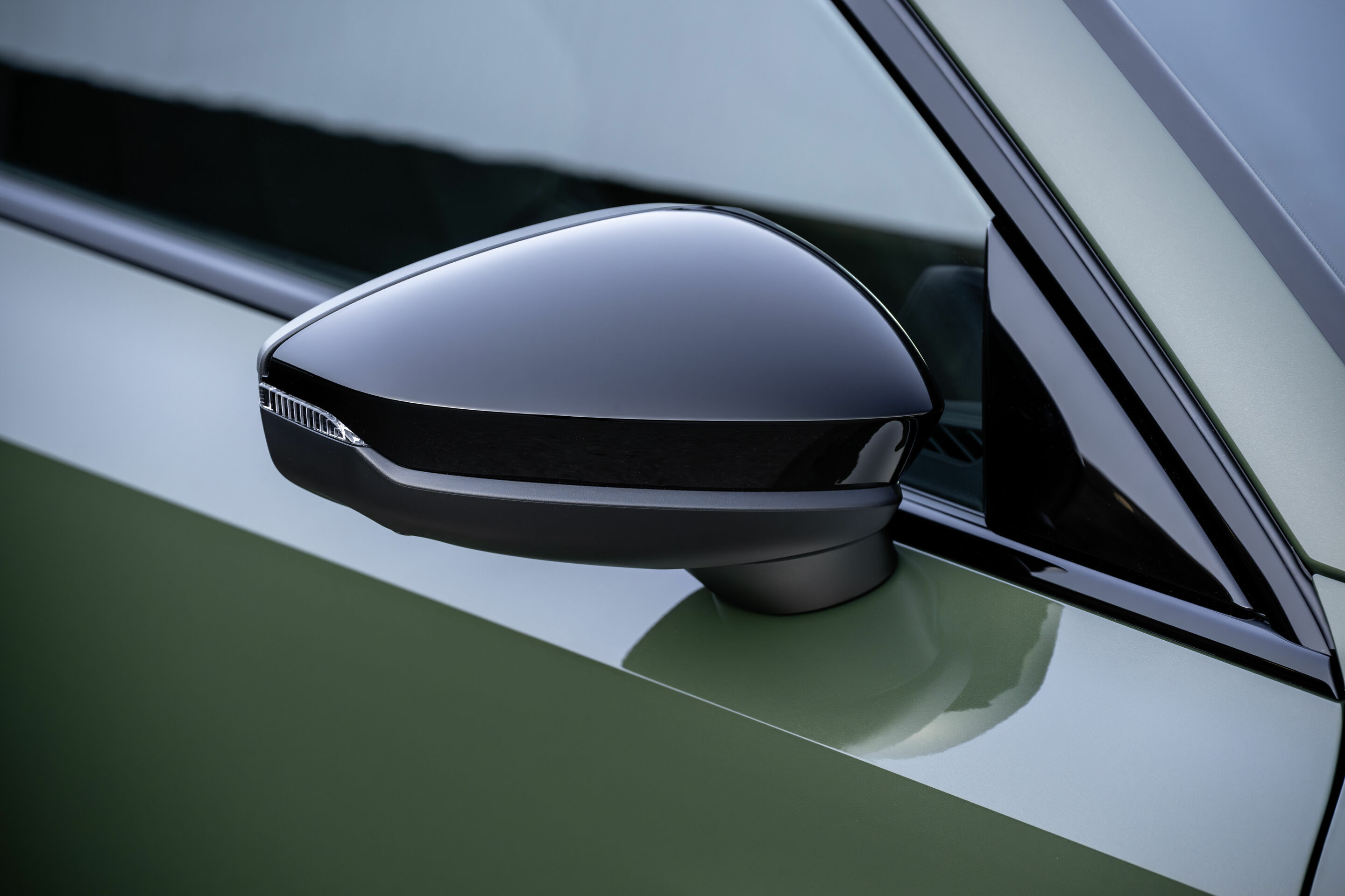 Audi A3 Sportback - Detail, 
Farbe: Distriktgrün Metallic