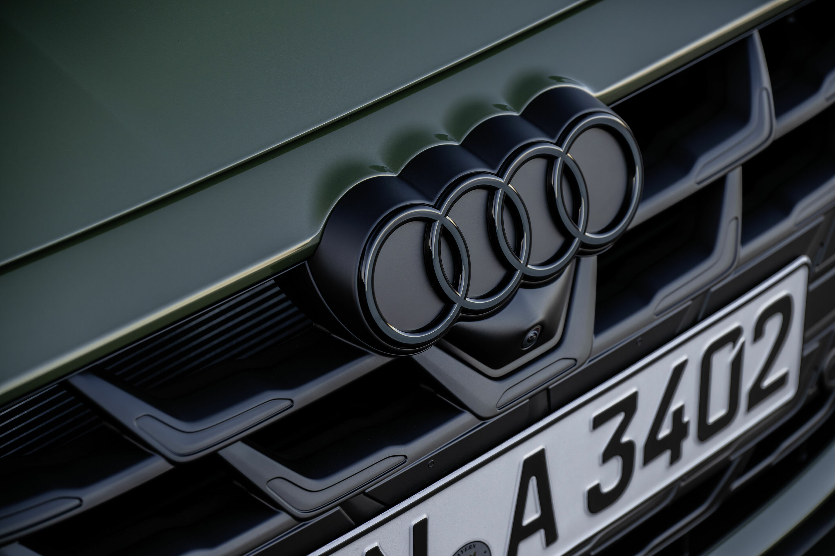 Audi A3 Sportback - Detail, 
Farbe: Distriktgrün Metallic