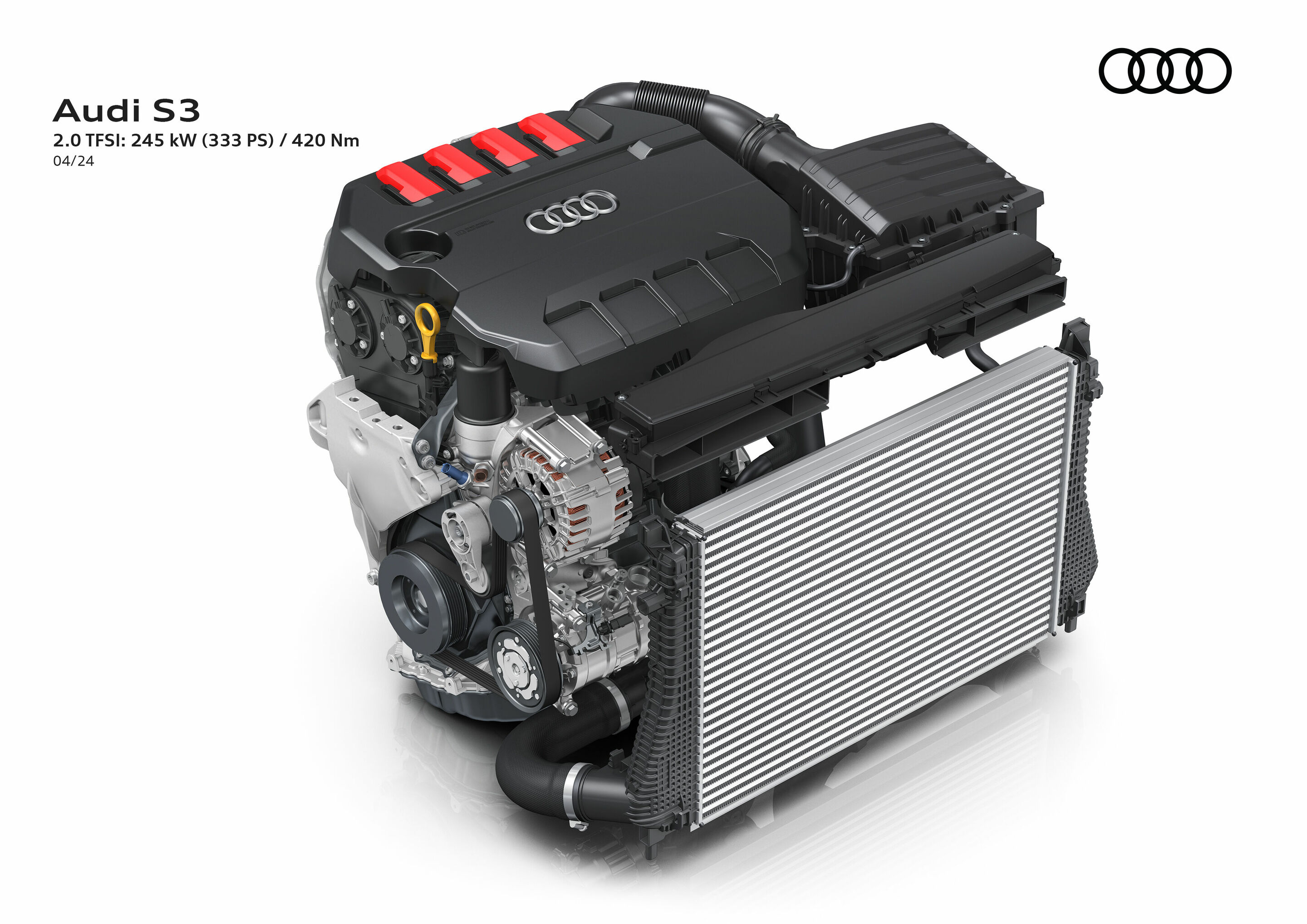 Illustration - Audi S3 - 2.0 TFSI: 245 kW (333 PS) / 420 Nm