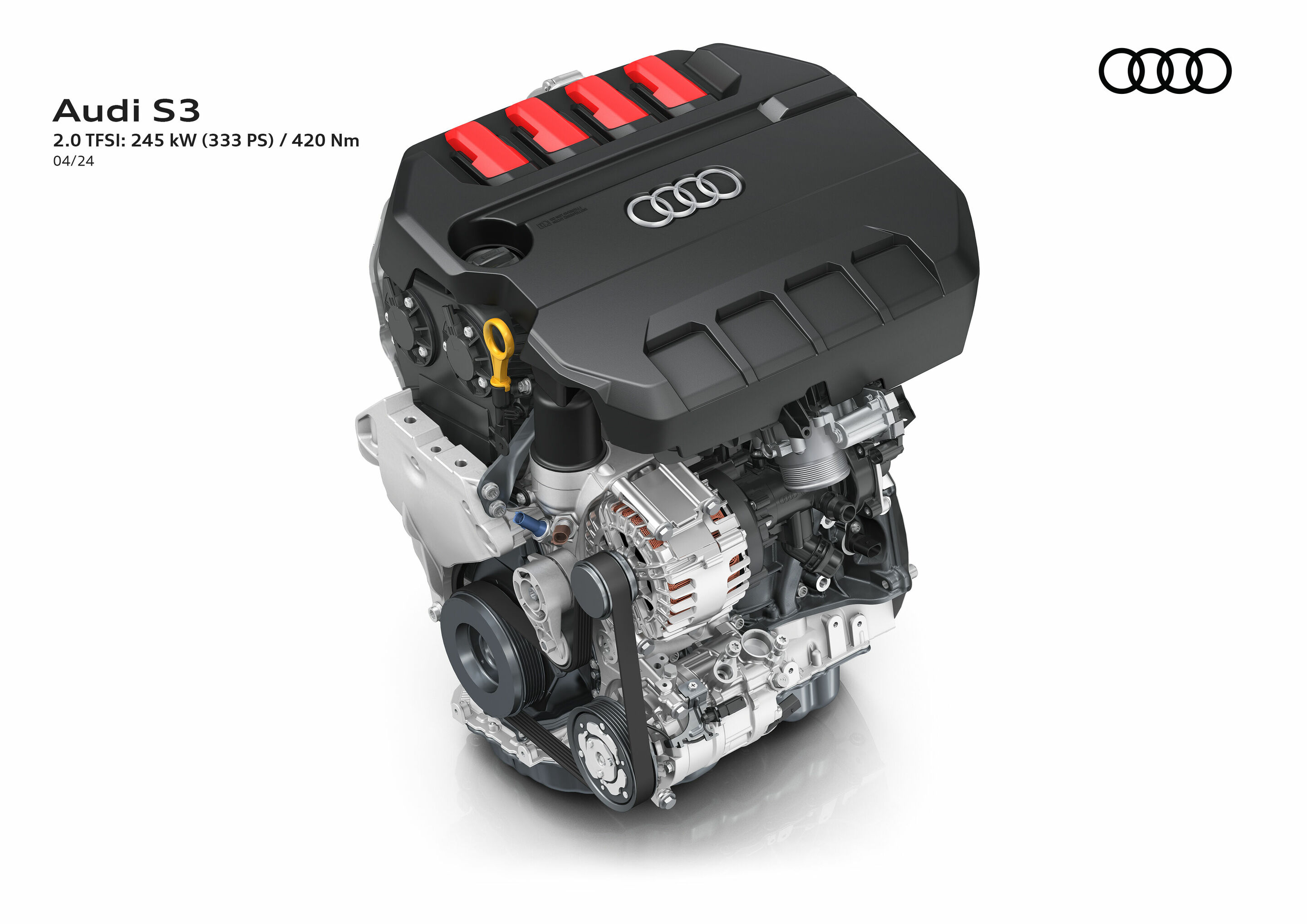 Illustration - Audi S3 - 2.0 TFSI: 245 kW (333 PS) / 420 Nm