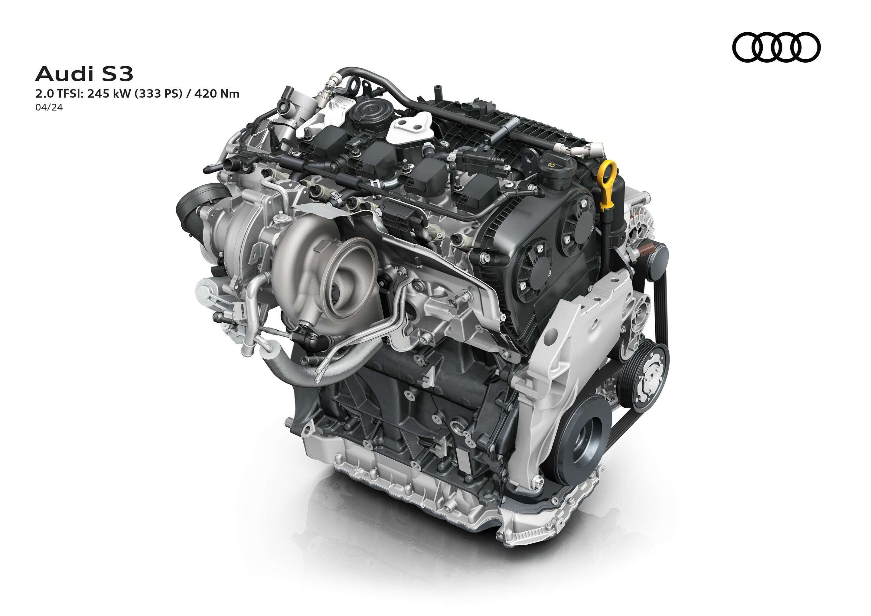 Illustration - Audi S3 - 2.0 TFSI: 245 kW (333 PS) / 420 Nm