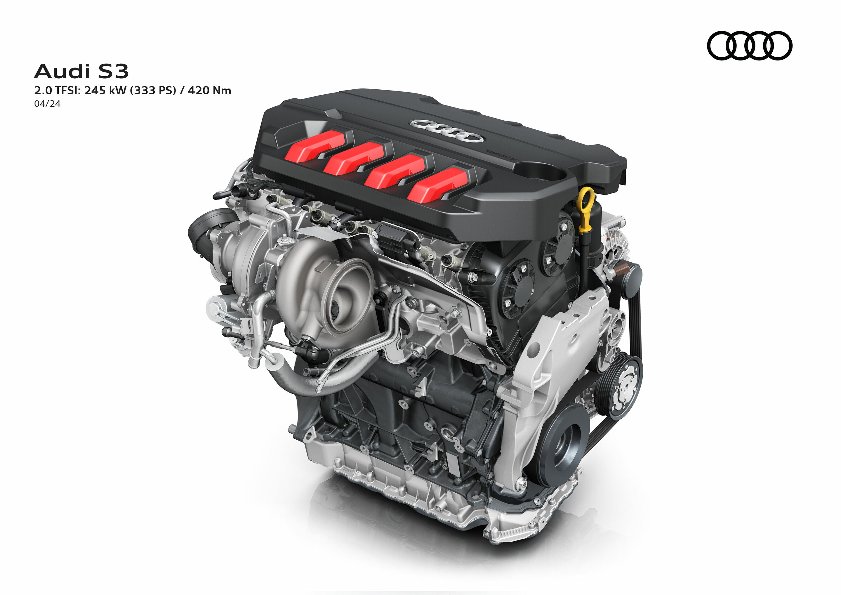 Illustration - Audi S3 - 2.0 TFSI: 245 kW (333 PS) / 420 Nm