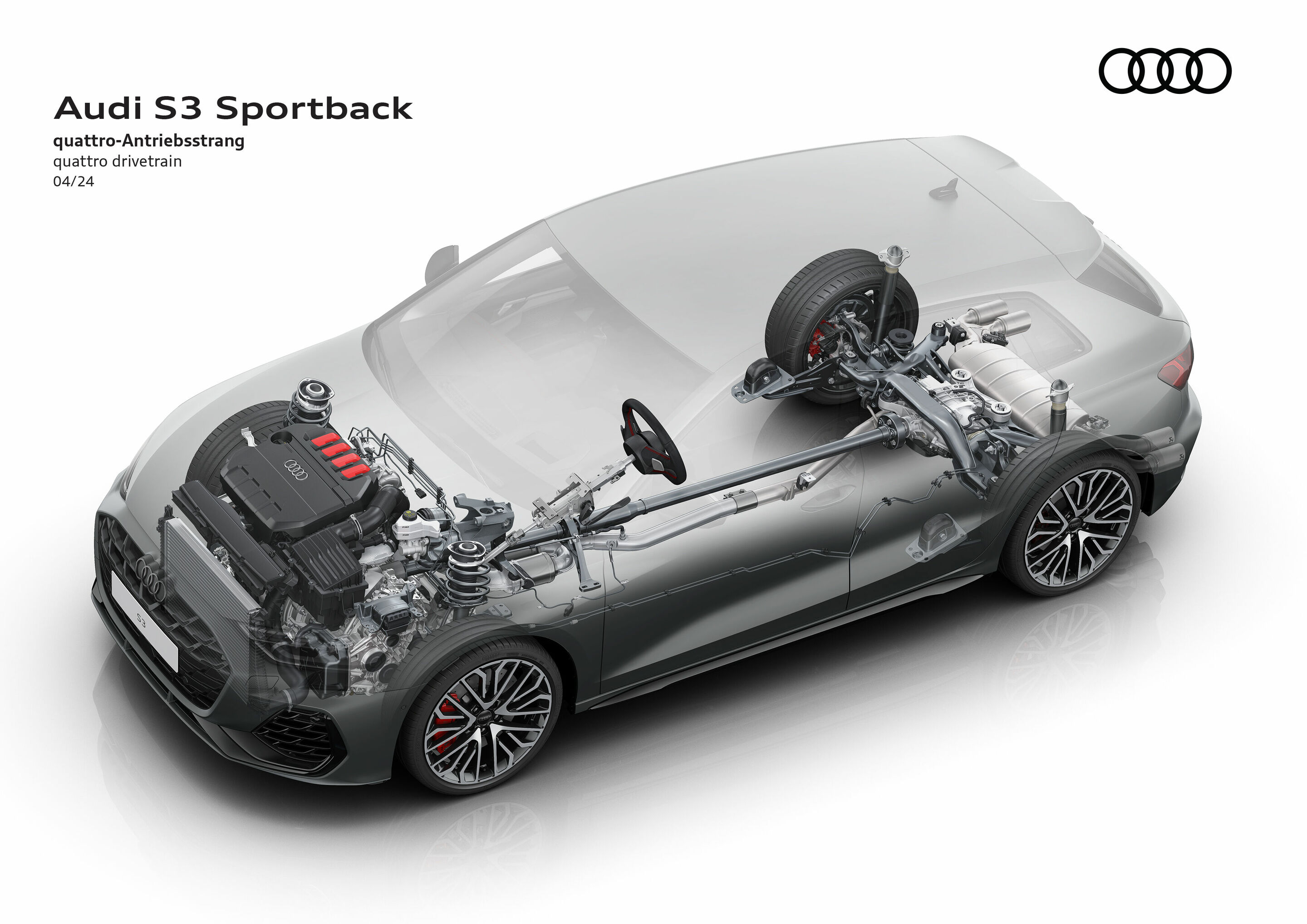 Illustration - Audi S3 Sportback - quattro drivetrain