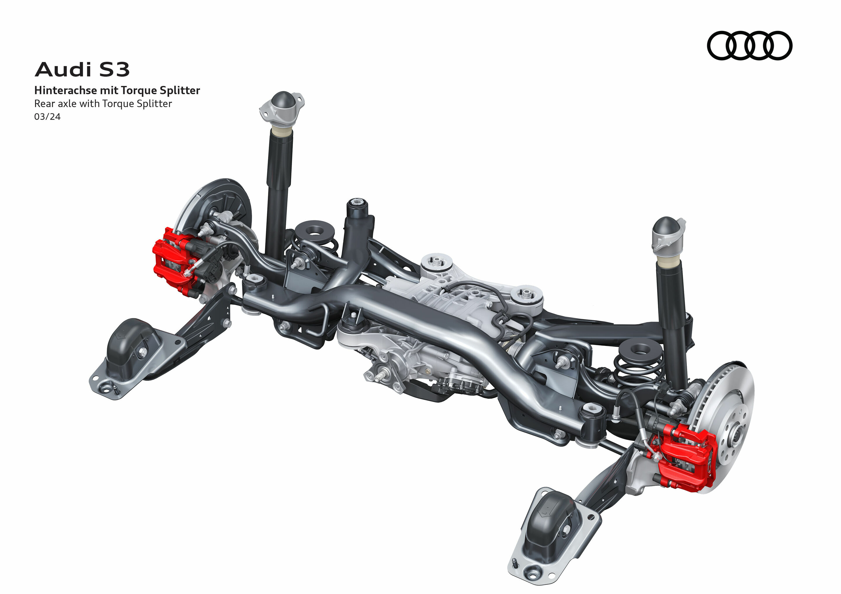 Illustration - Audi S3 - Rear axle with Torque Splitter