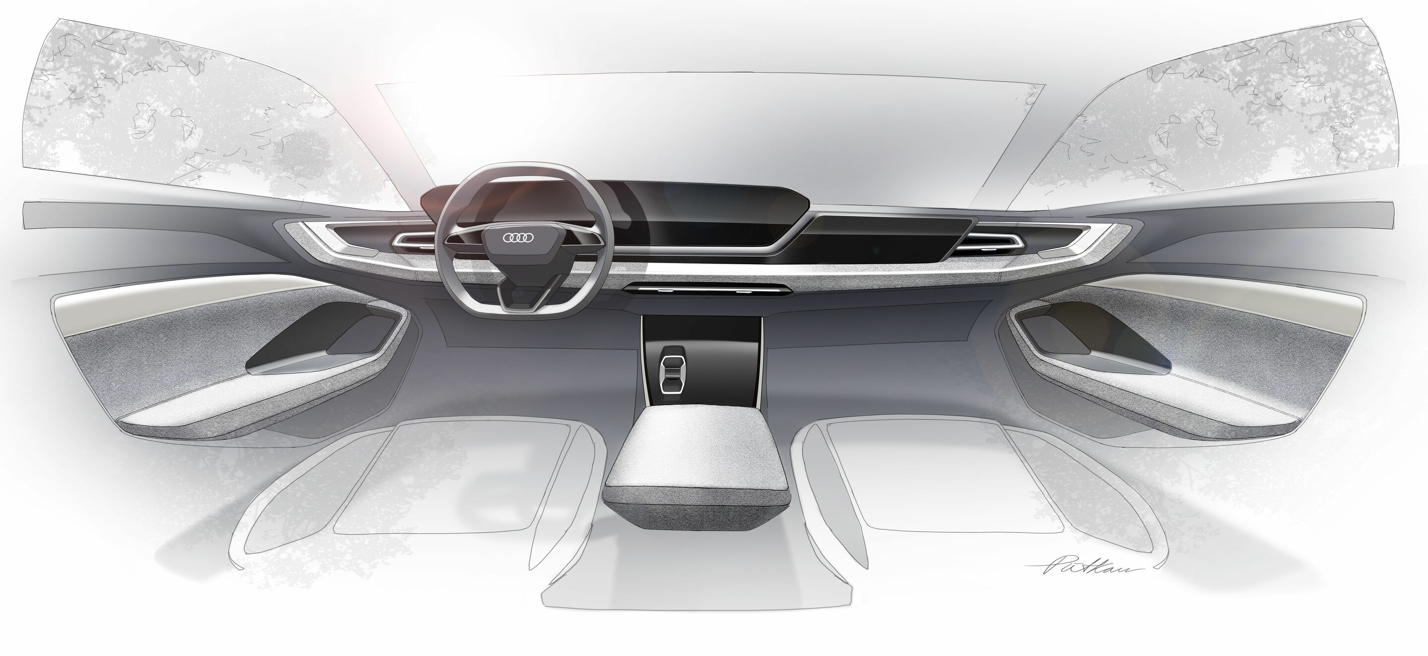 Sketch - Audi A5 - Design sketch - Interior