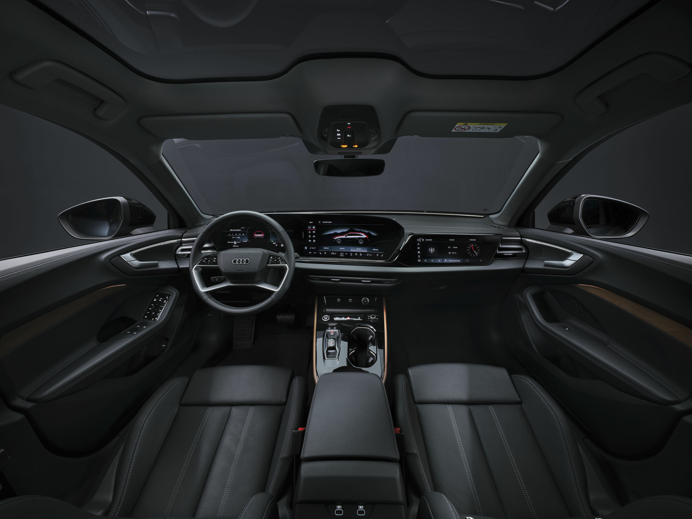Audi A5 Avant - Cockpit

The Panoramic glass roof with switchable transparency is expected to be available in Germany from the fourth quarter of 2024. For the exact launch date, please contact your Audi partner.